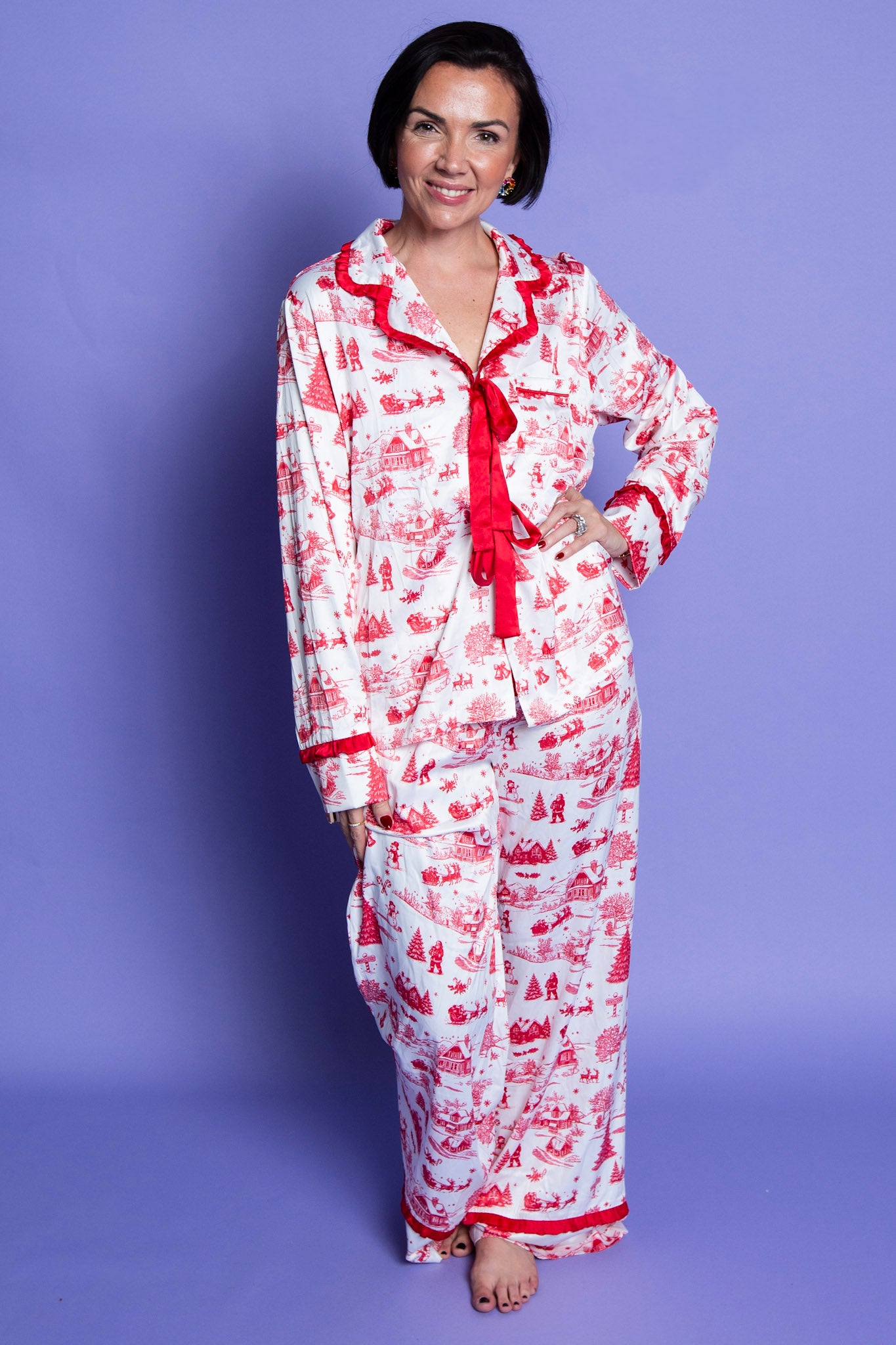 Christmas Toile Printed Pajama