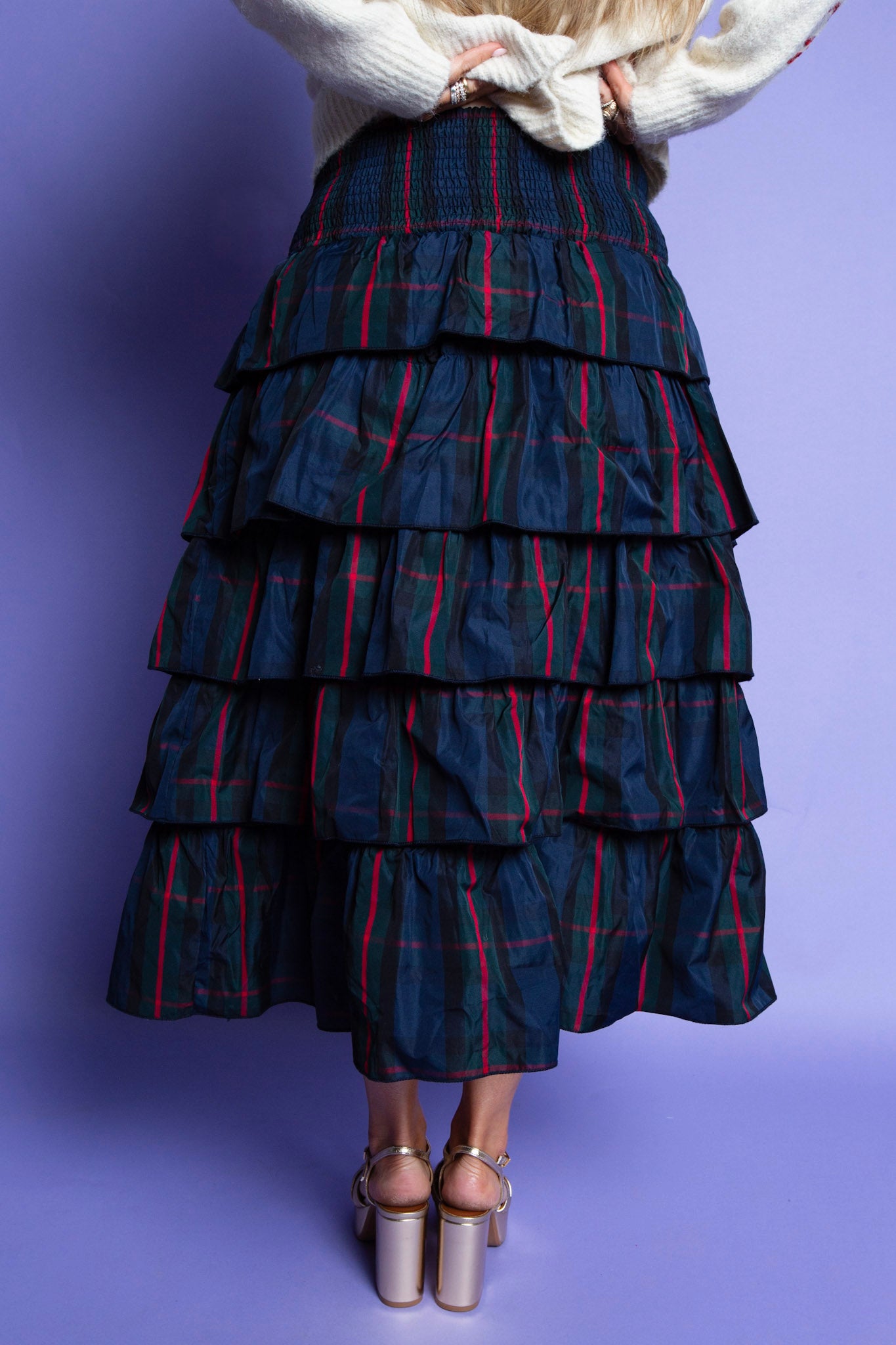 Plaid Ruffled Skirt