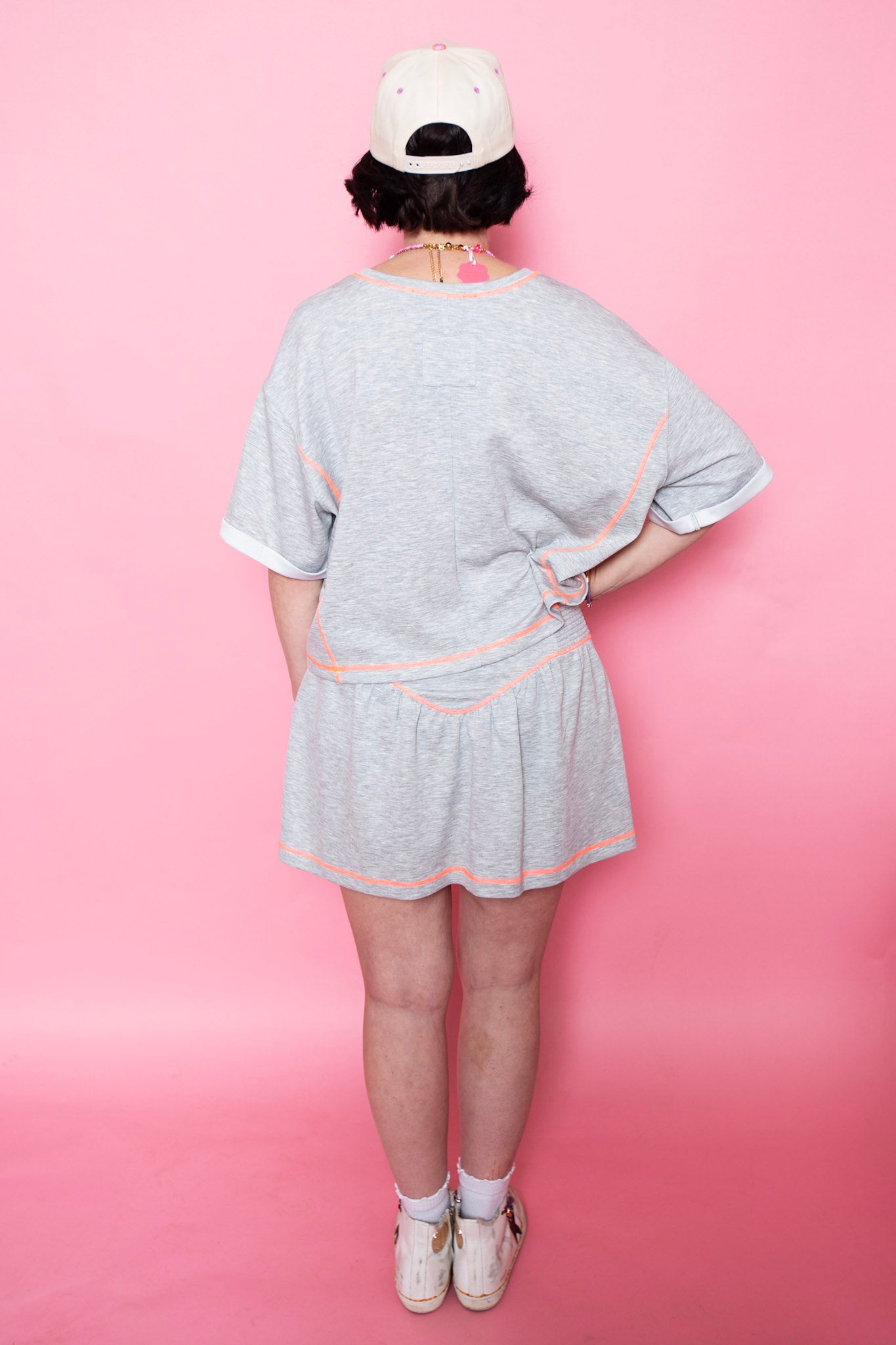 Pink Piped Skort Set | Reg & Plus