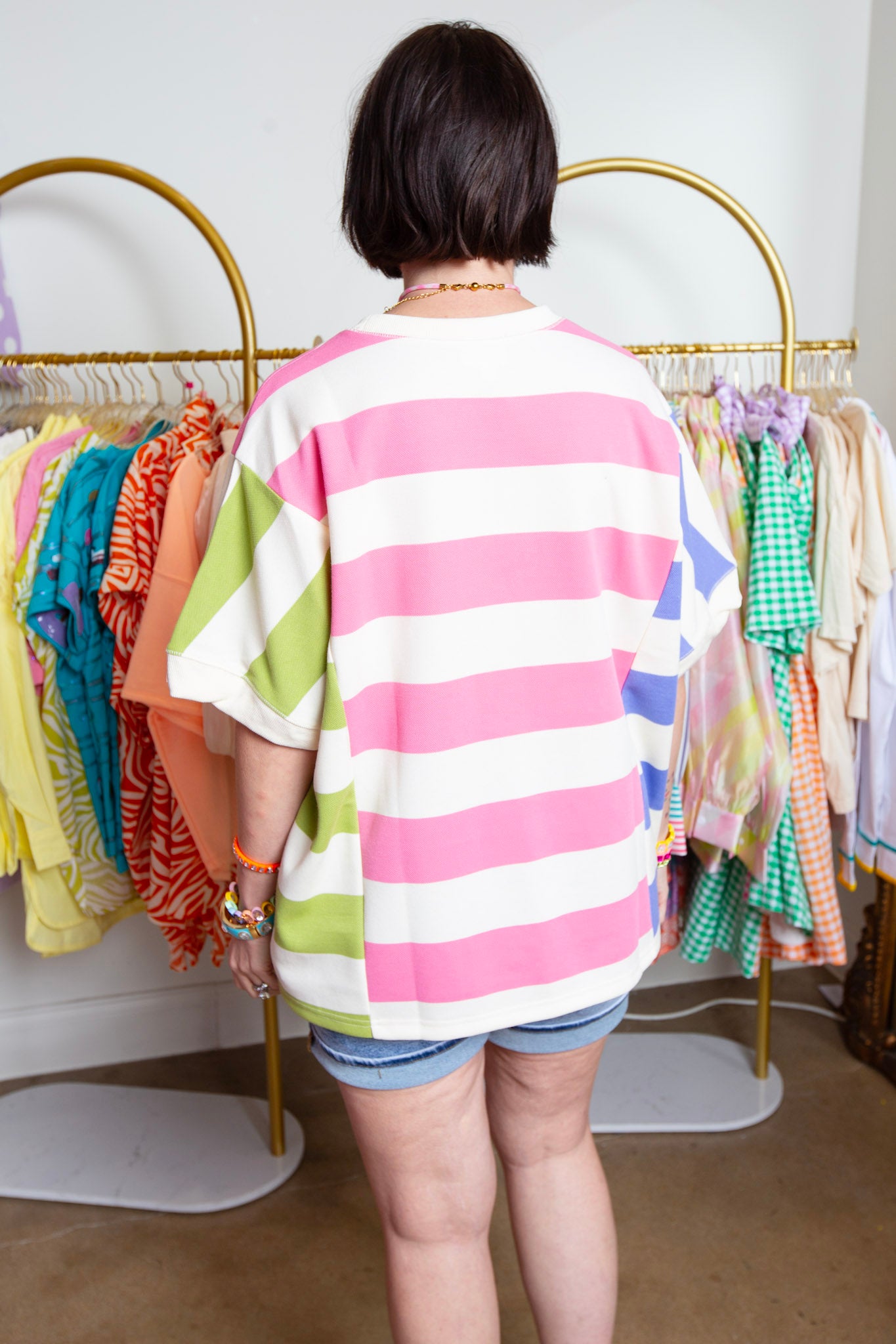 Match Stripe Color Top