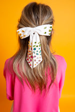 Load image into Gallery viewer, Brianna Cannon | Ivory Rainbow Gradient Barrette Bow

