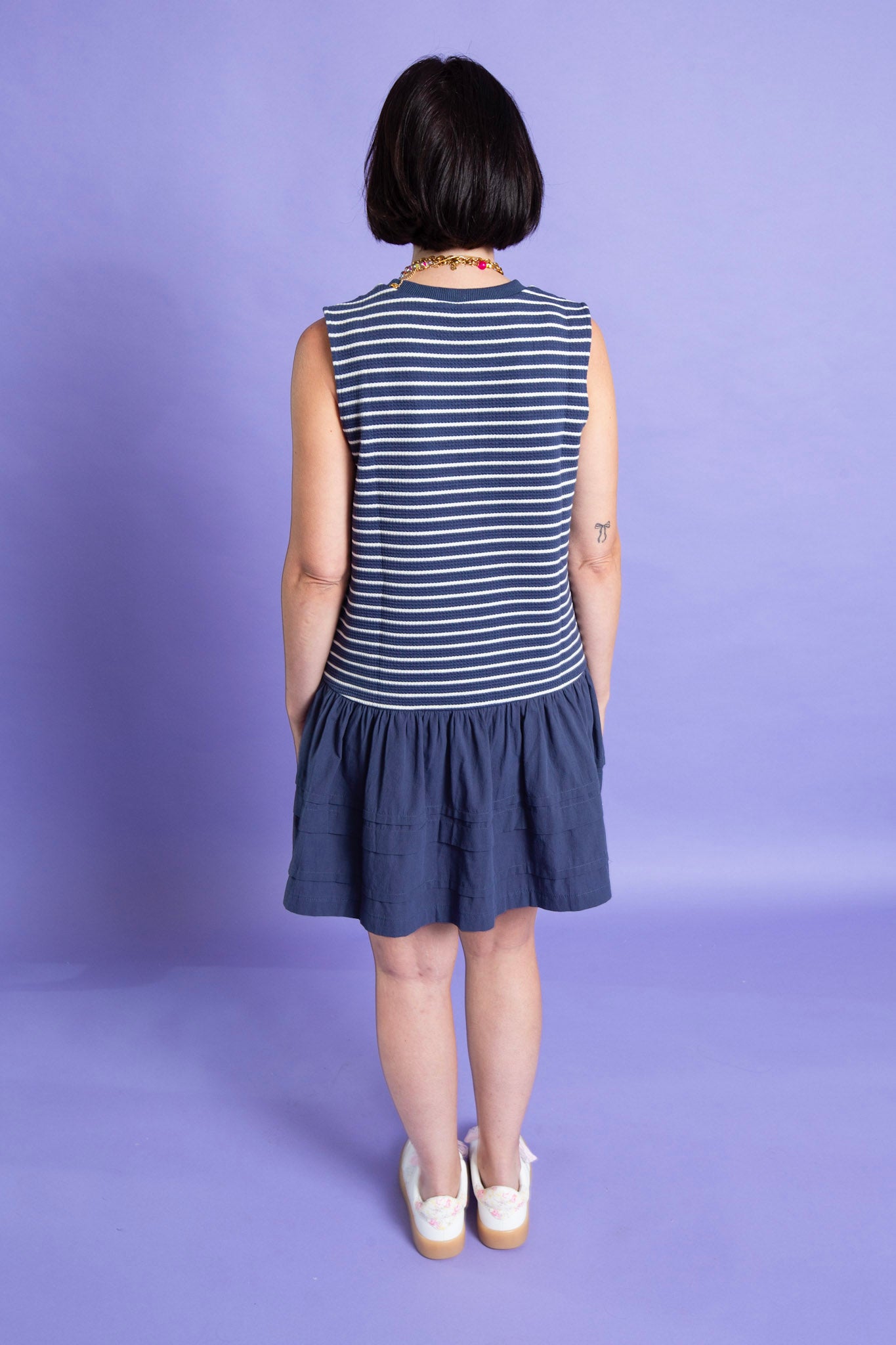 Navy Whisper Dress