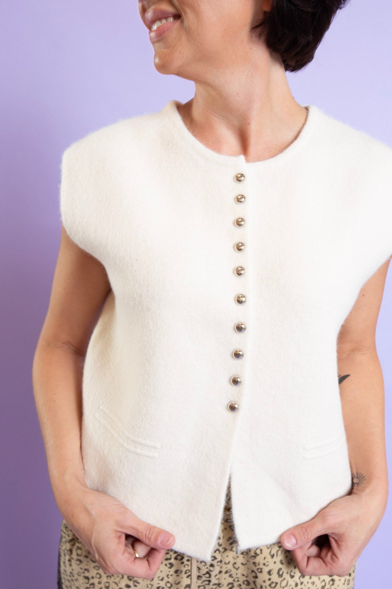 Ivory Luxe Sweater Vest