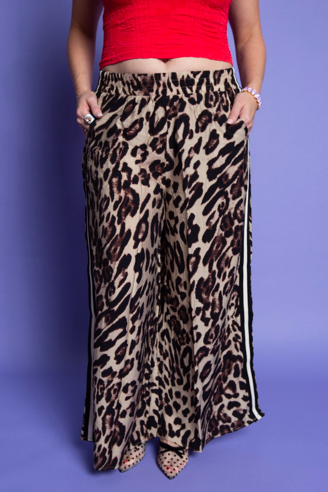 Leopard Wide Leg Pants