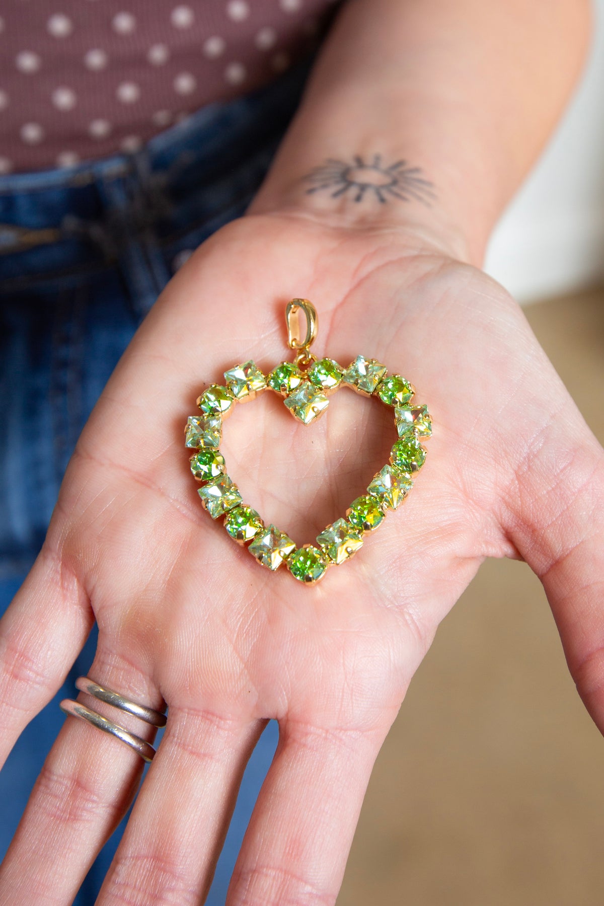 Open Heart Bling Charm