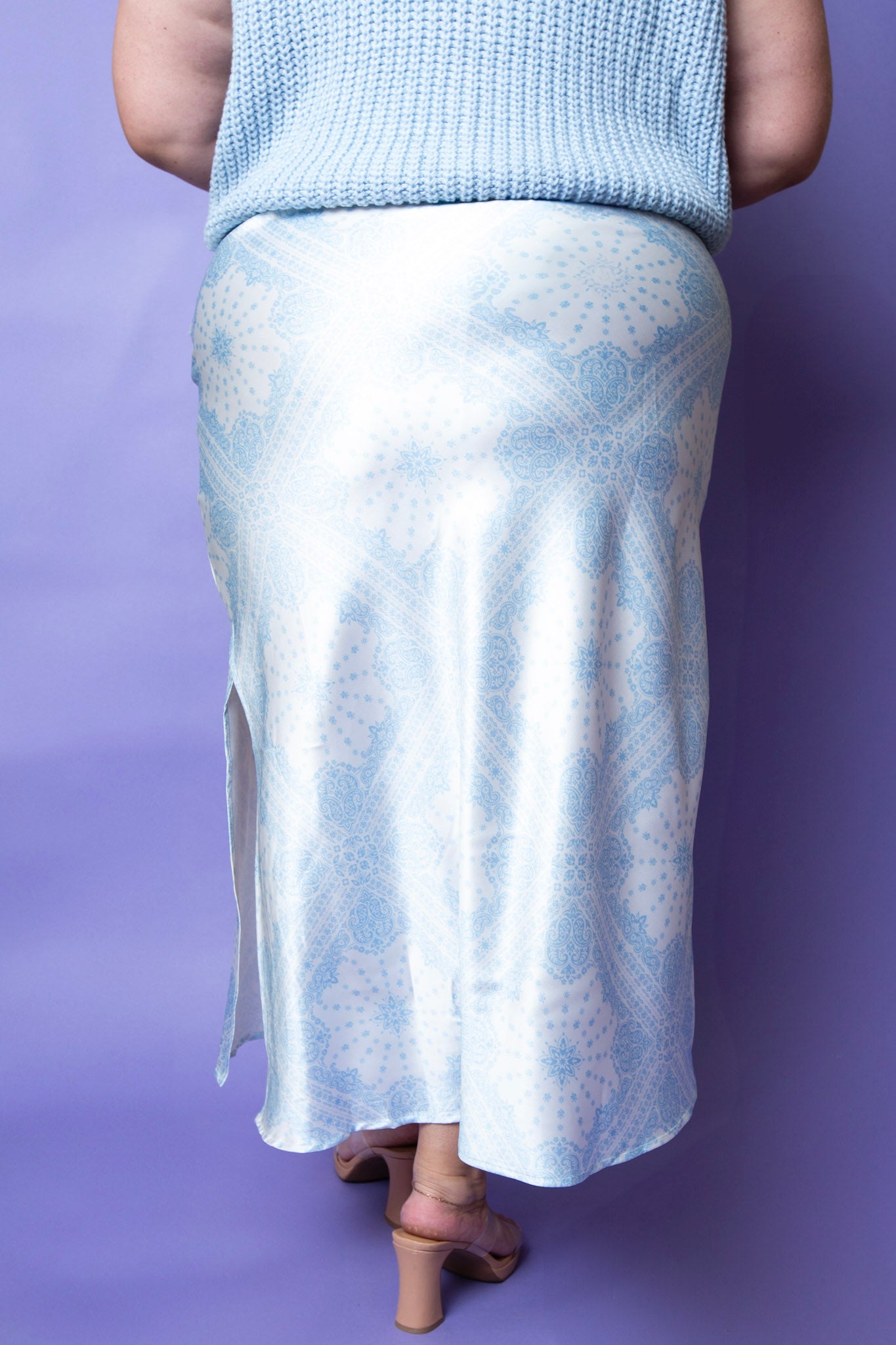 Silken Sky Skirt | Plus