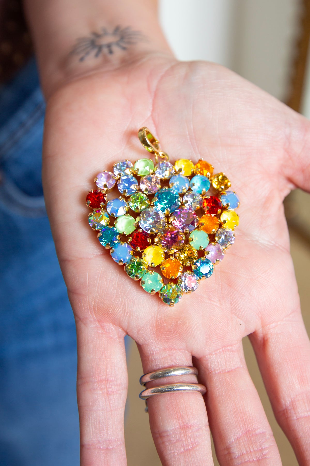 Open Heart Bling Charm