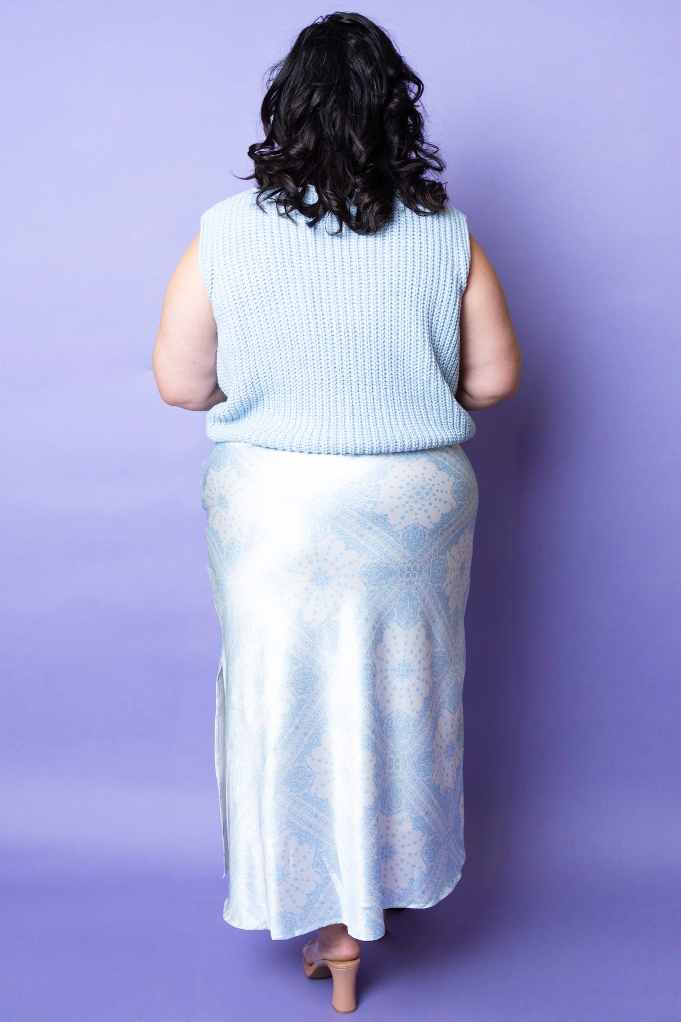 Silken Sky Skirt | Plus