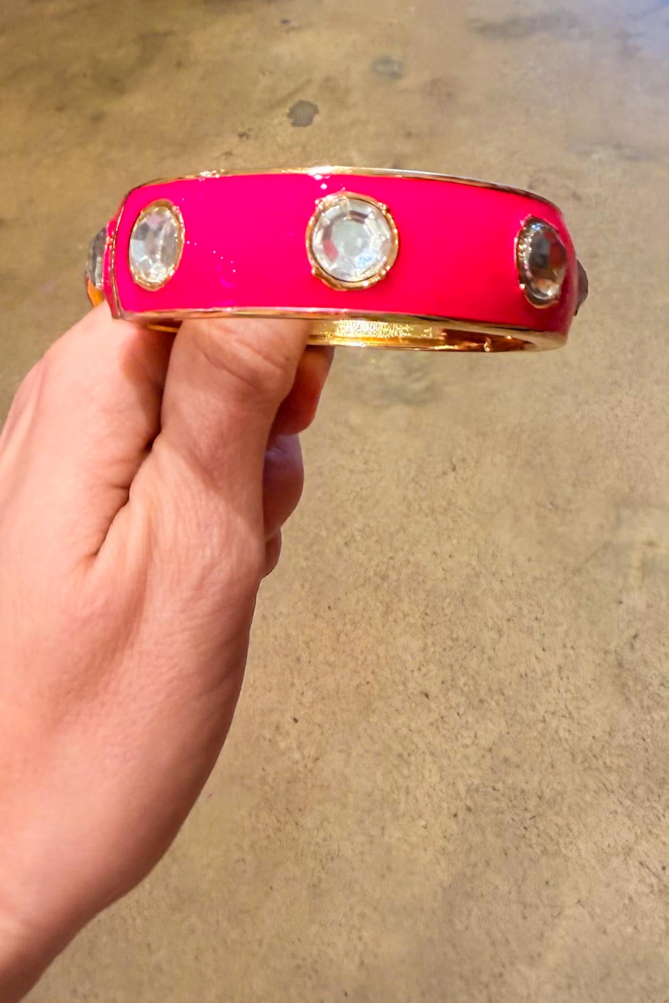 Large Enamel Hinged Bangles | Bling