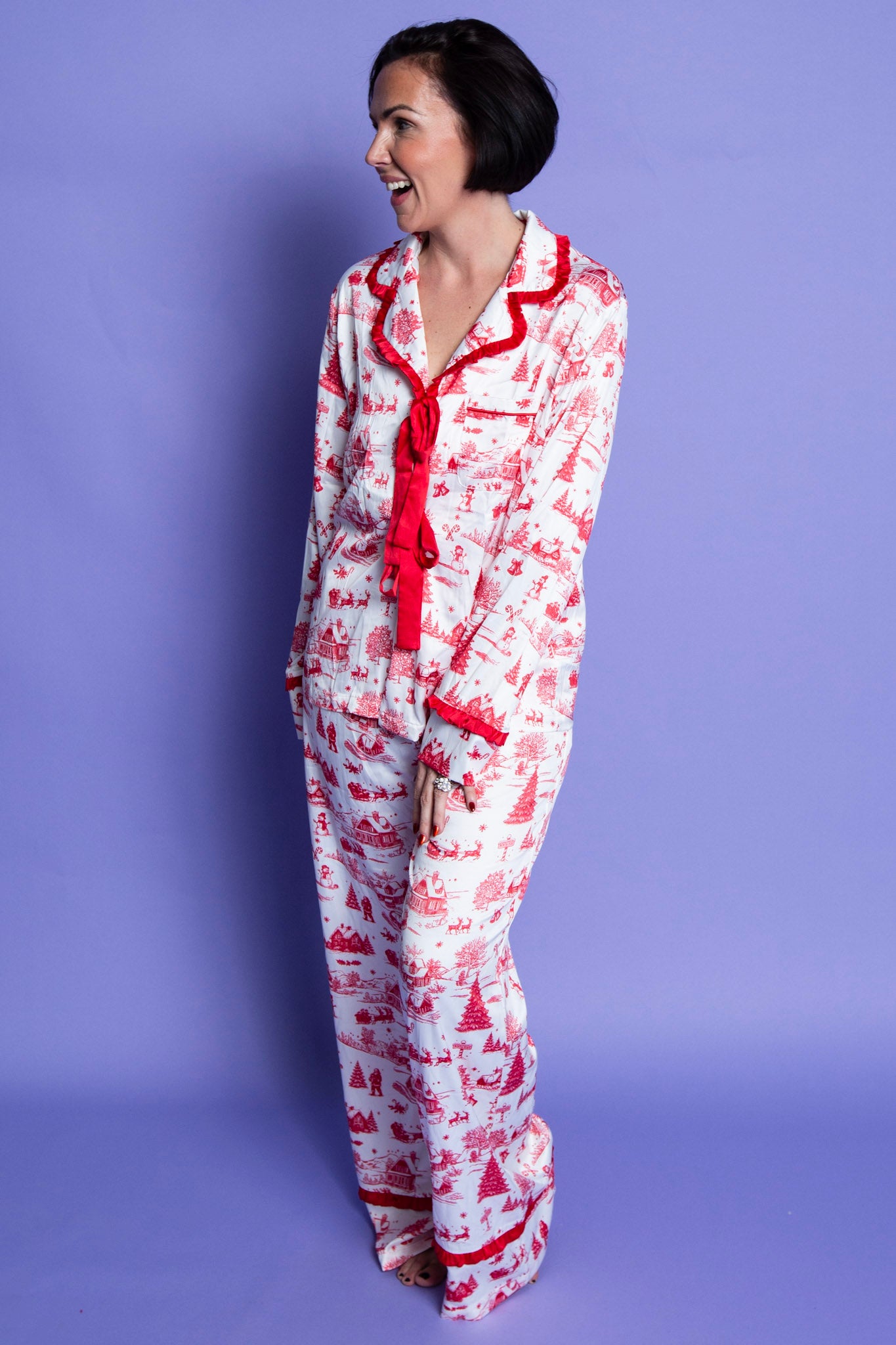 Christmas Toile Printed Pajama