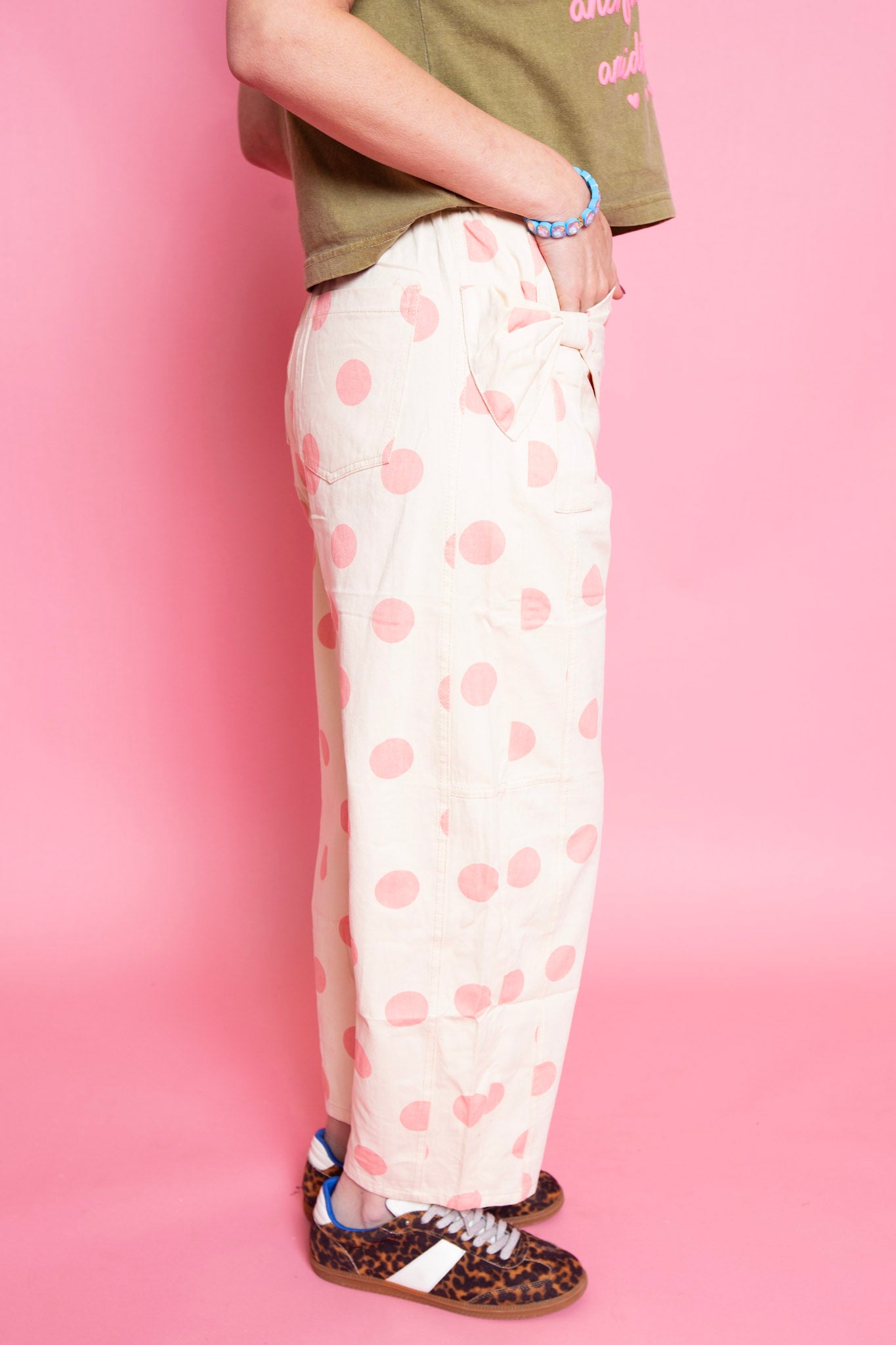 Polka Dot Pants | Pink | Reg & Plus