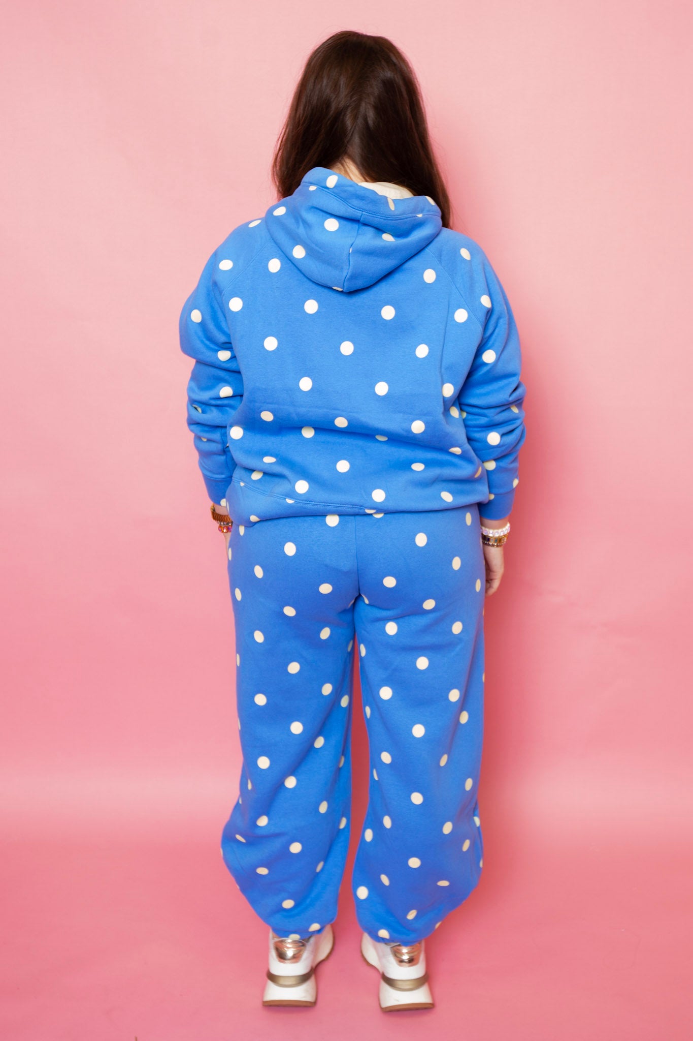 Blue Butter Polka Dot Sweatsuit Set