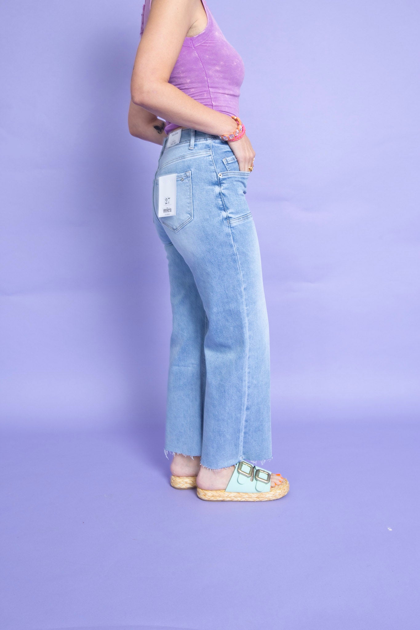 The Annie Cropped Wide Leg Jeans
