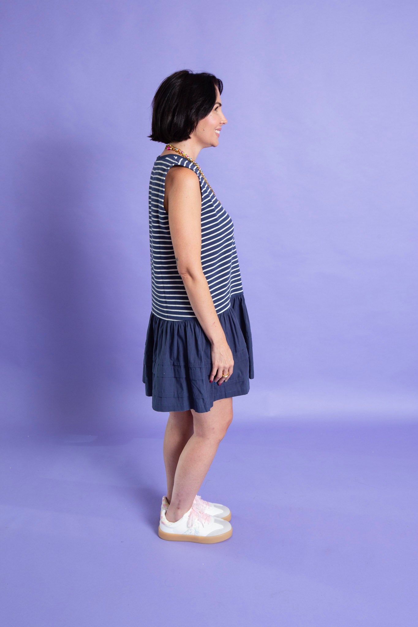 Navy Whisper Dress