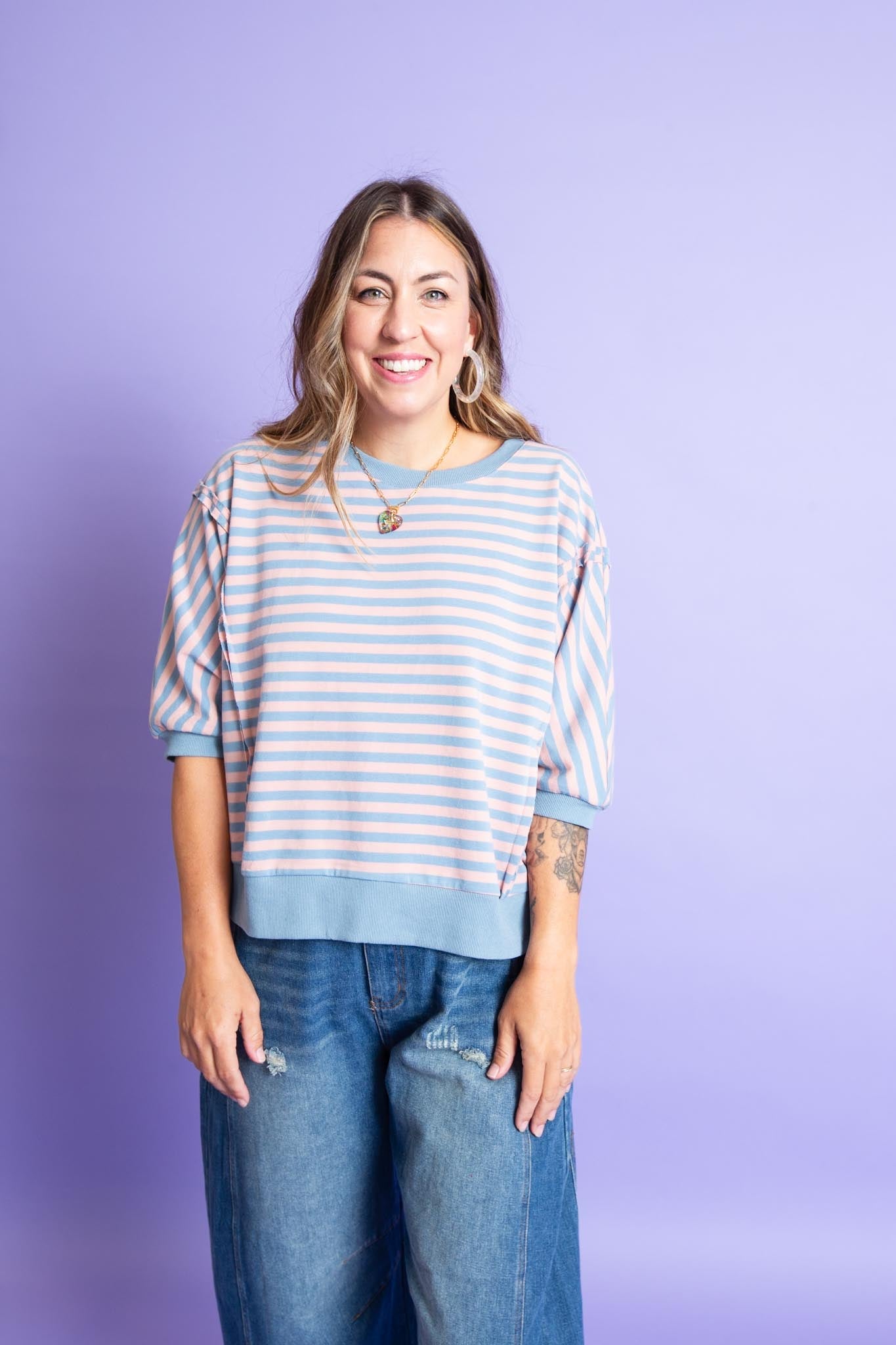 Blush & Blue Top | Reg & Plus