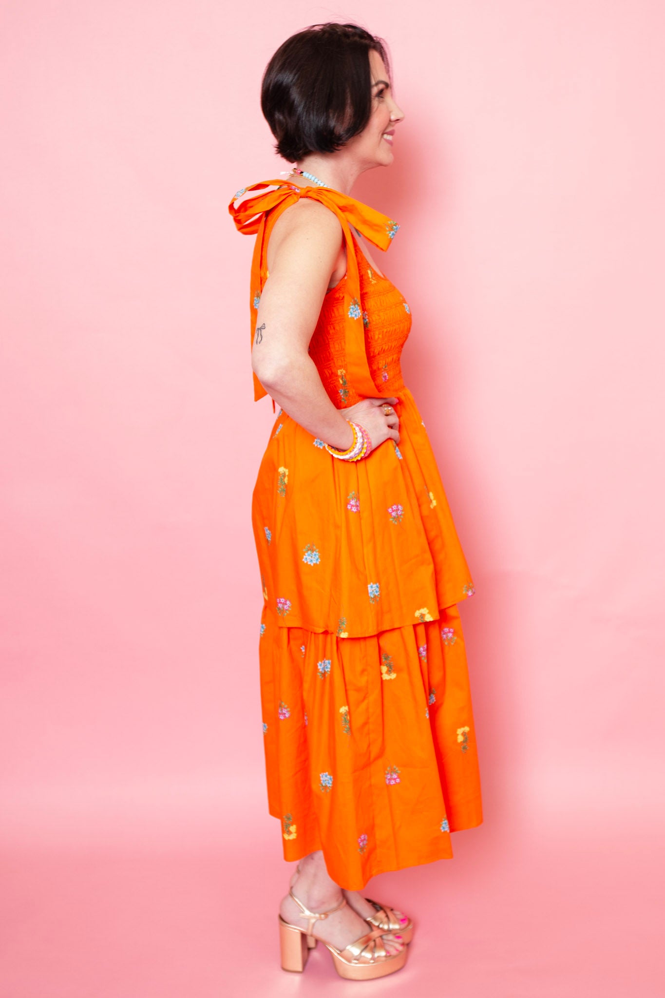 Citrus Bloom Midi Dress | Reg & Plus