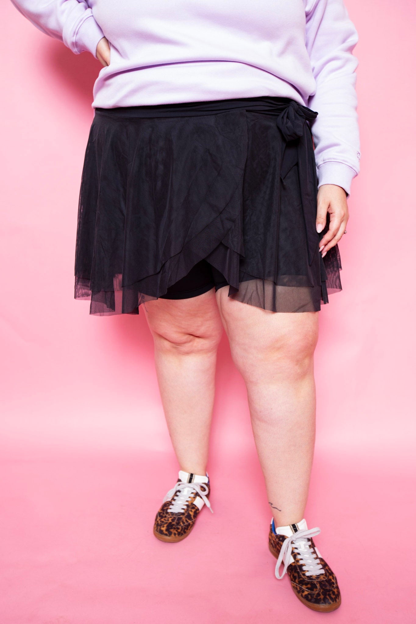 POPFLEX | Juliet Wrap Skort Black