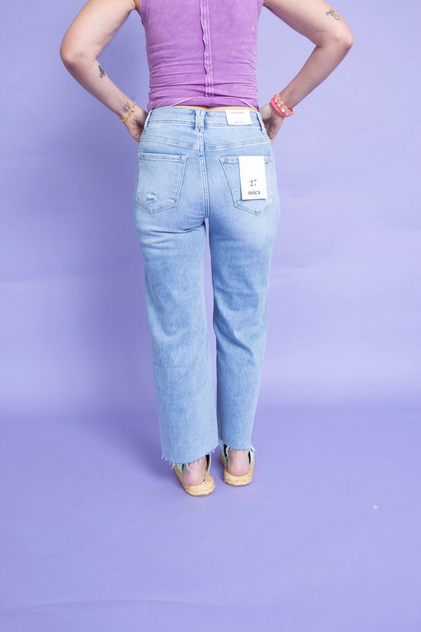 The Annie Cropped Wide Leg Jeans