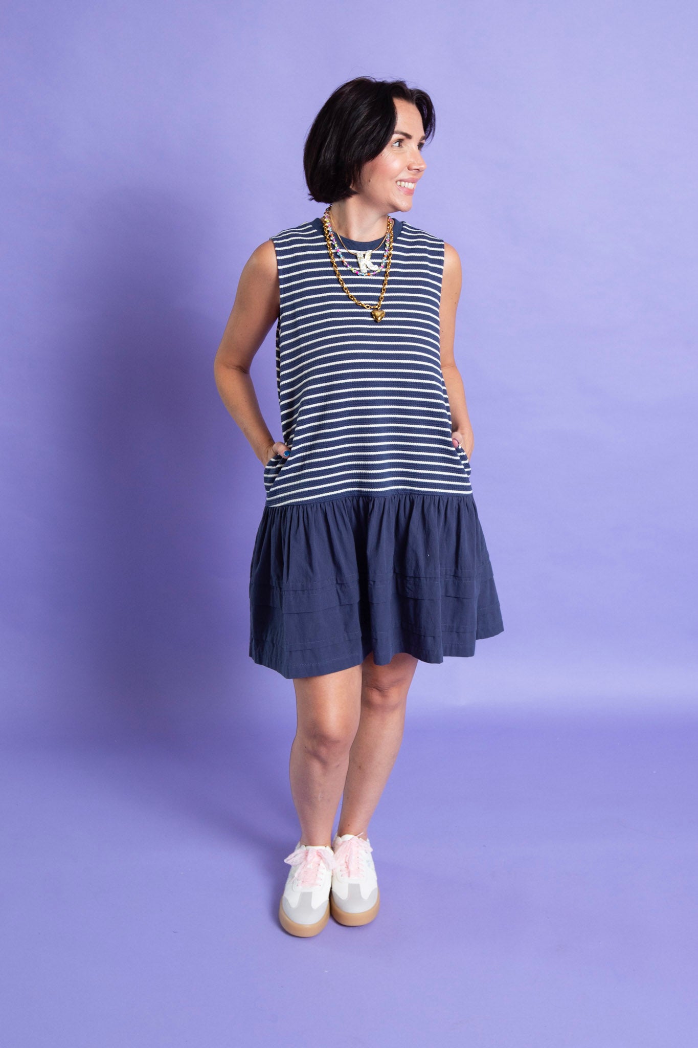 Navy Whisper Dress