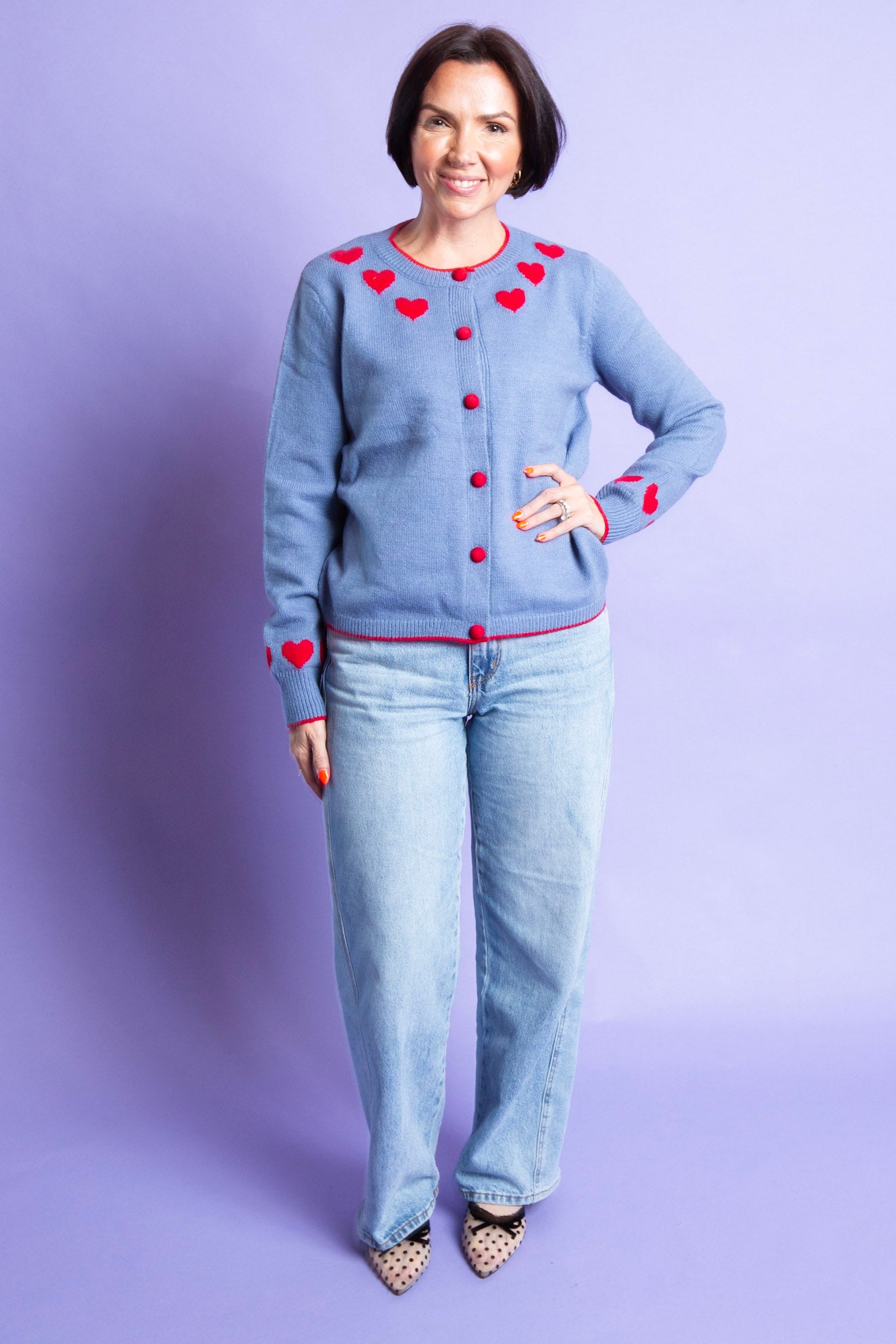 Sweetheart Cardigan Blue