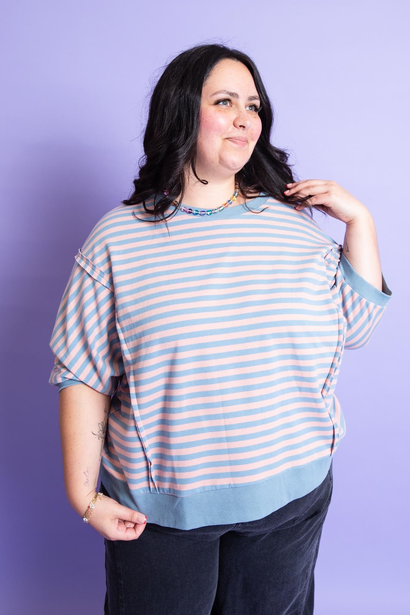 Blush & Blue Top | Reg & Plus