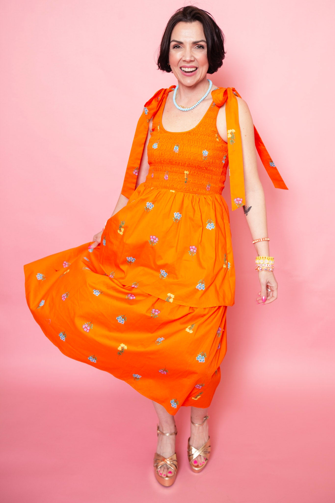 Citrus Bloom Midi Dress | Reg & Plus