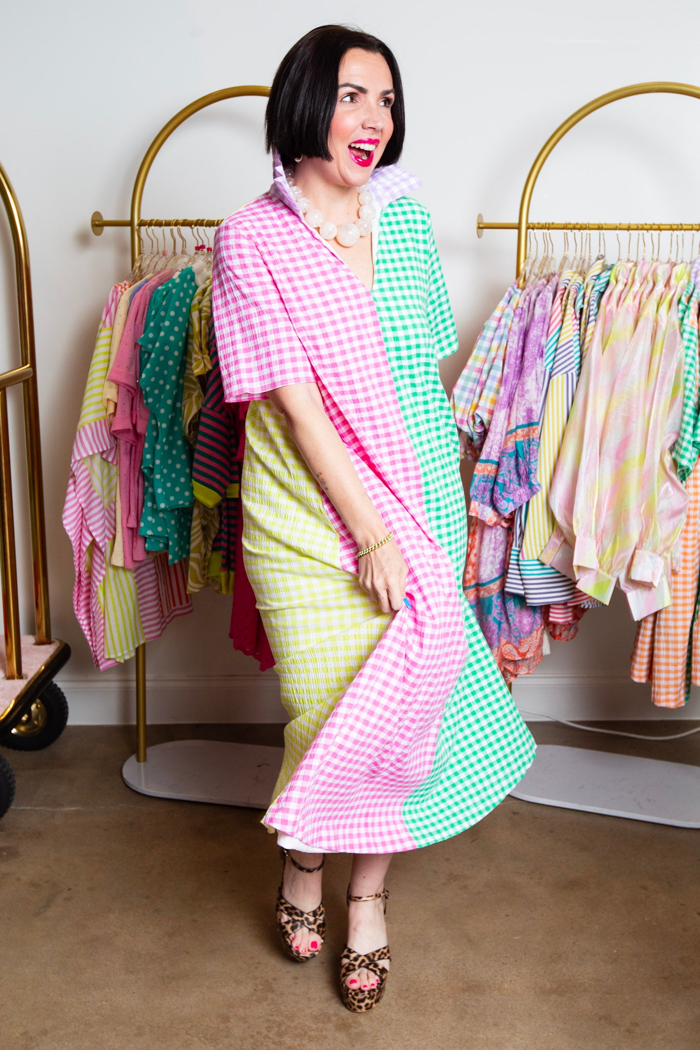 Kenzie Gingham Maxi Dress