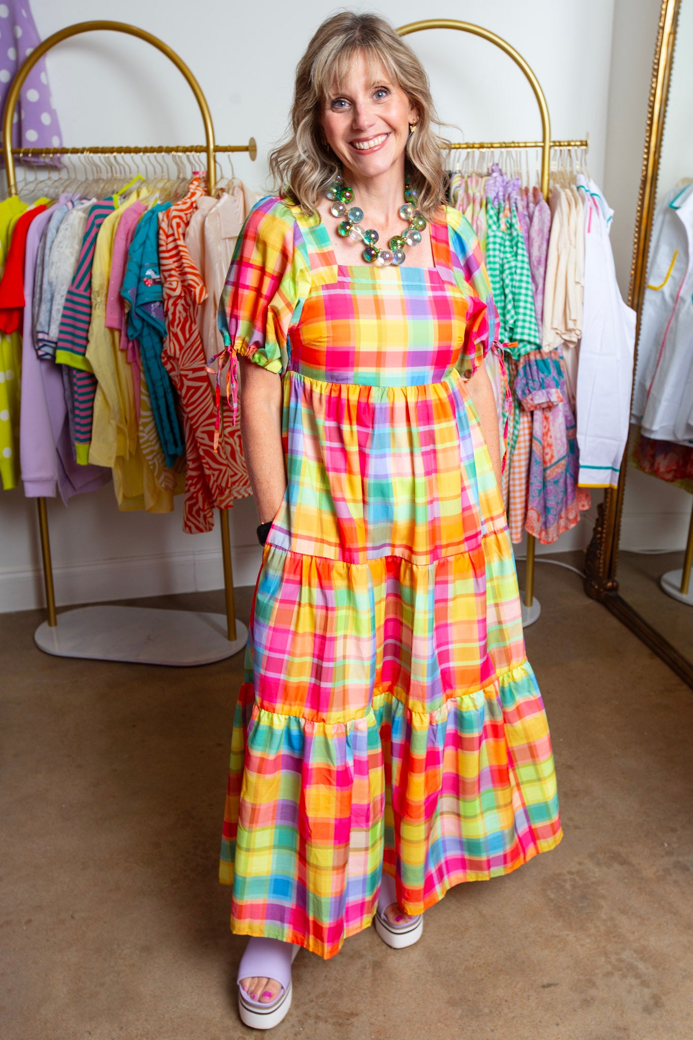 Sweet Magnolia Plaid Dress