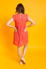 Load image into Gallery viewer, Coral Rose Romper Dress
