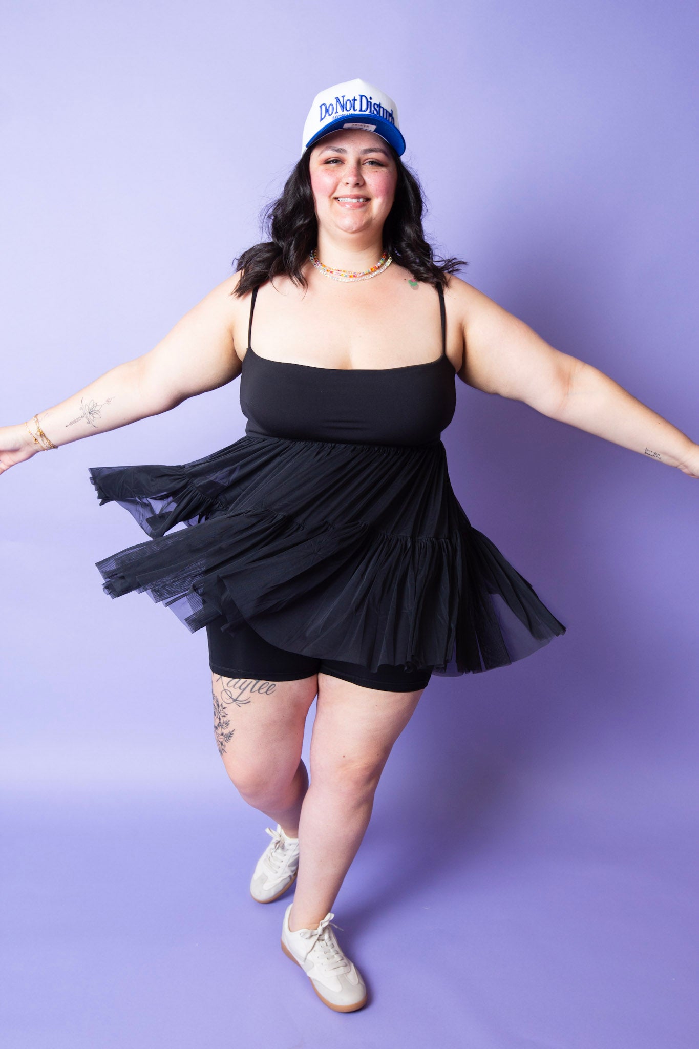 POPFLEX | Pirouette Babydoll Dress | Black | Reg & Plus