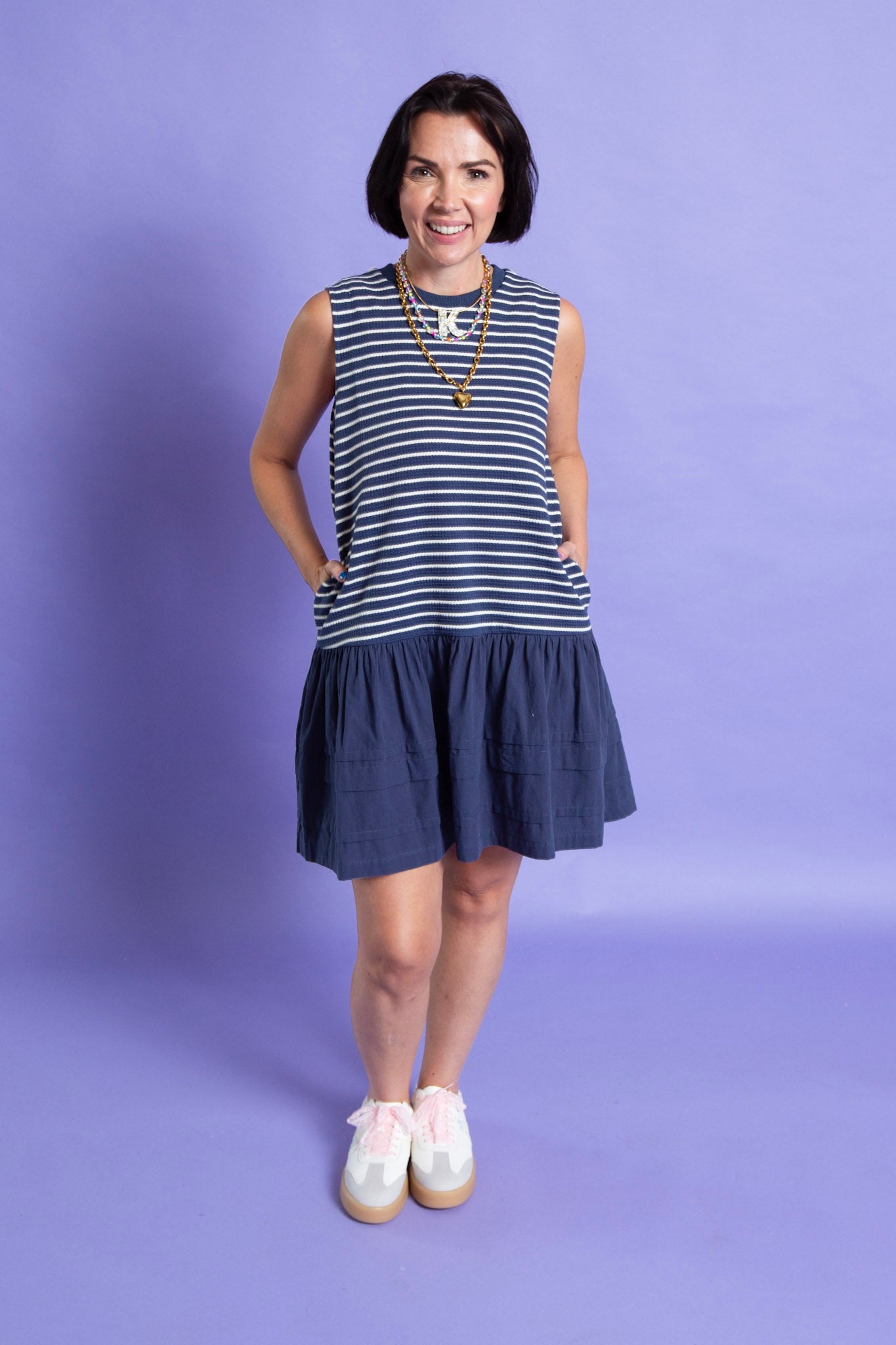 Navy Whisper Dress