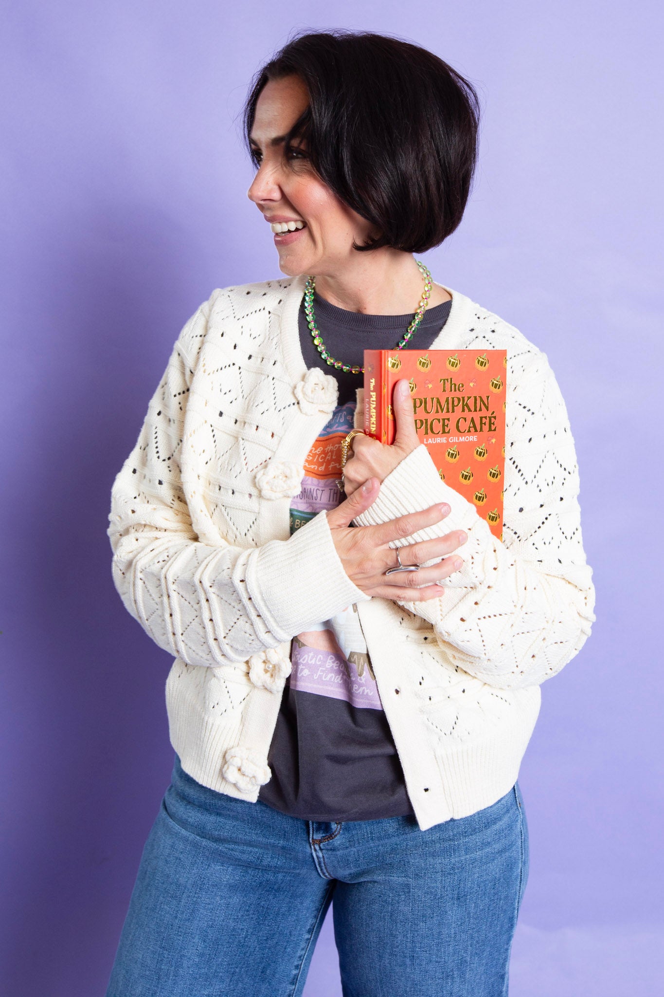 Roses Pointelle Cardigan