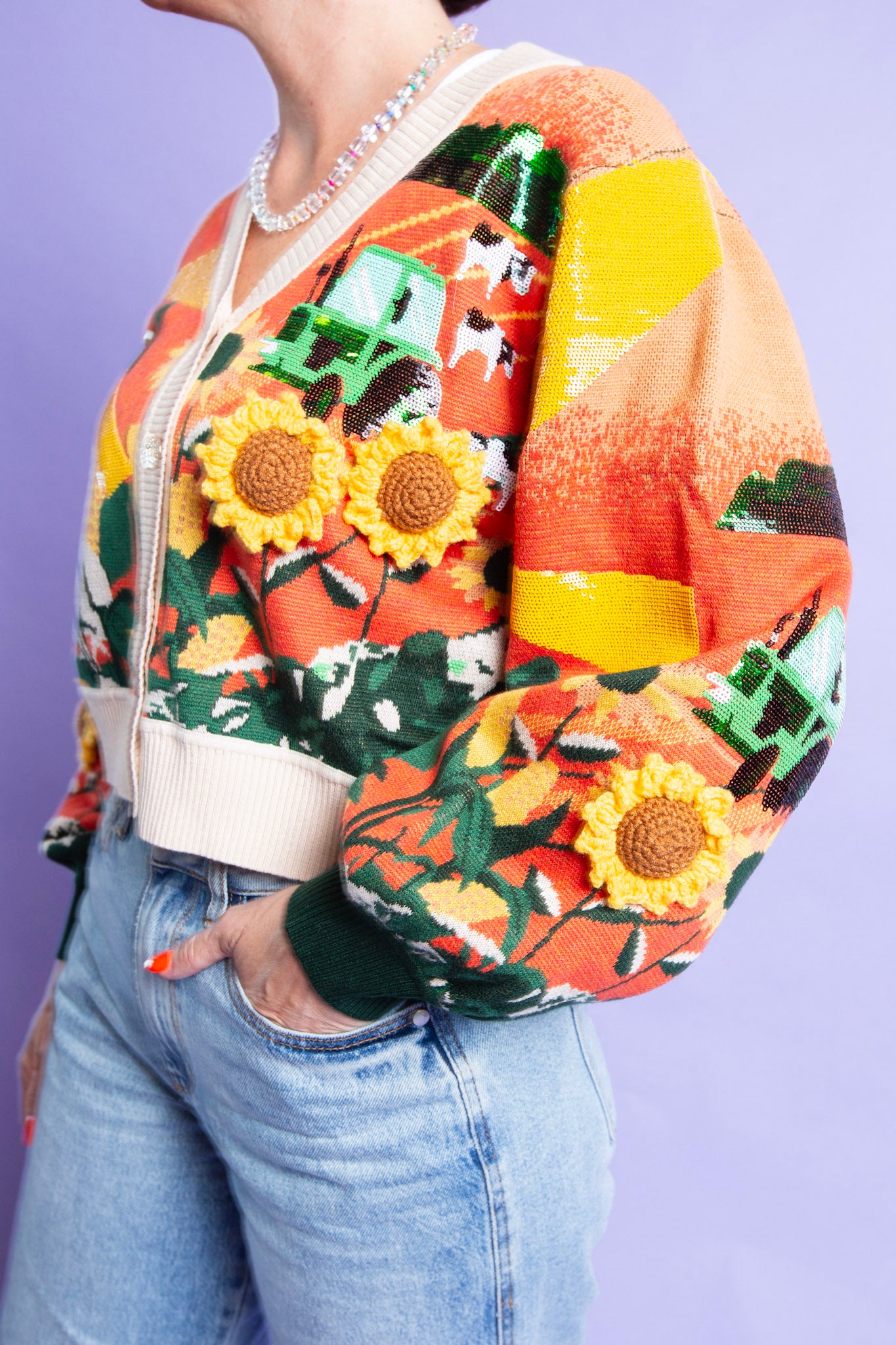 QUEEN OF SPARKLES | Sunflower Cardigan
