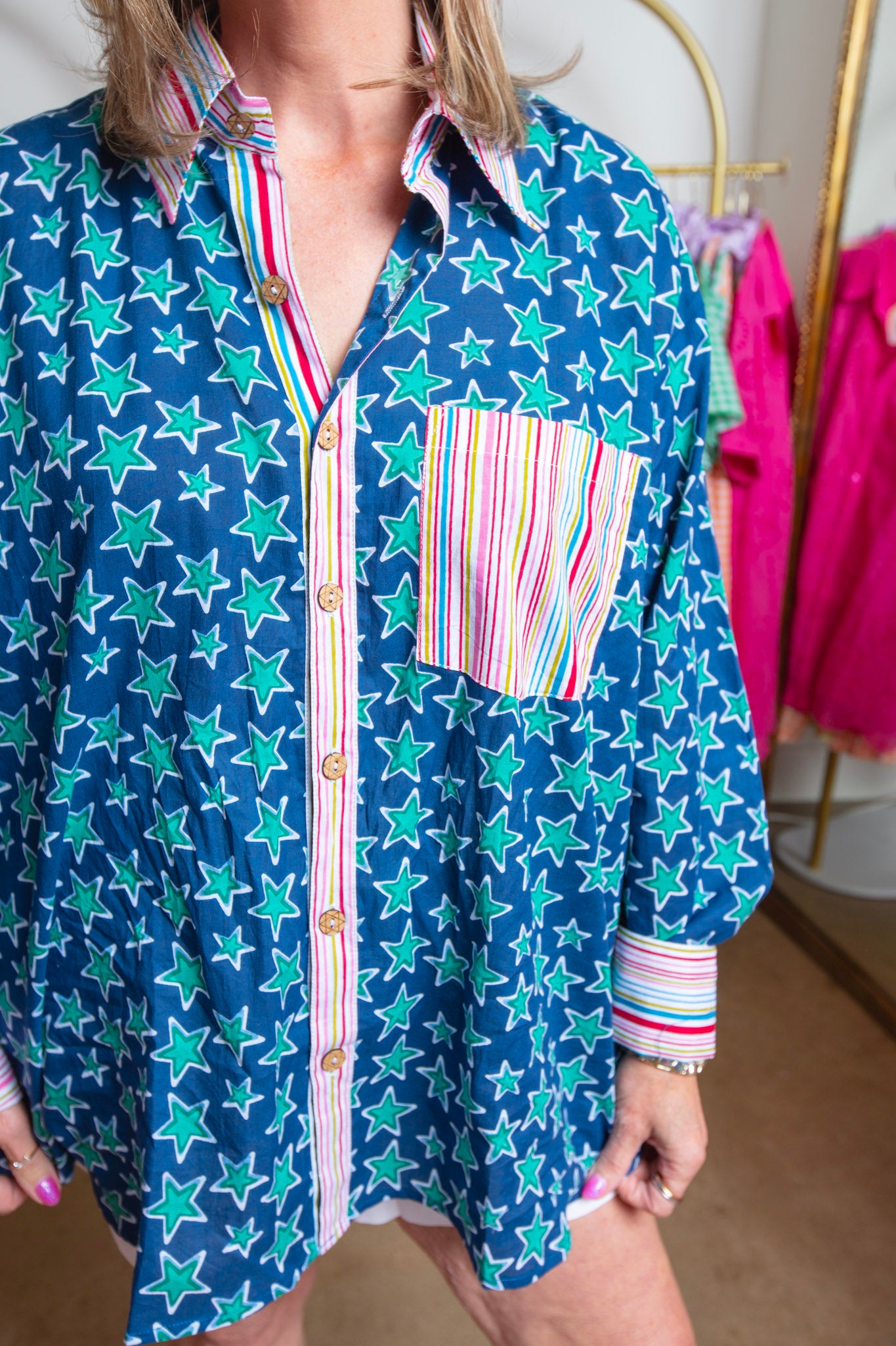 Chap and Graham | Eleanor Retro Star Button Down