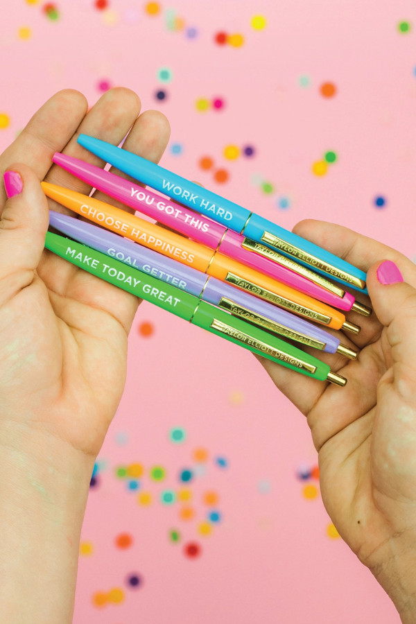 Taylor Elliott | 5pc Pen Set Motivational