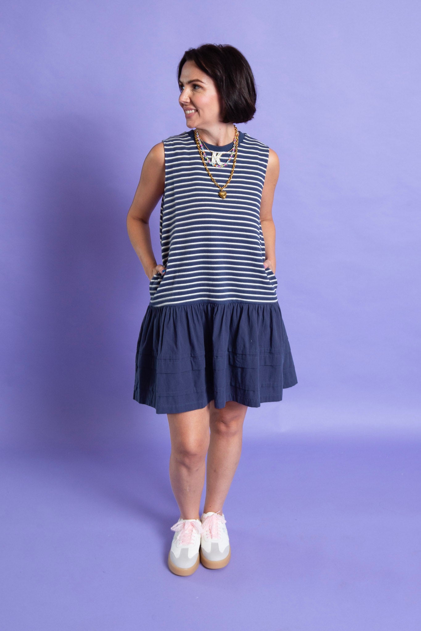 Navy Whisper Dress