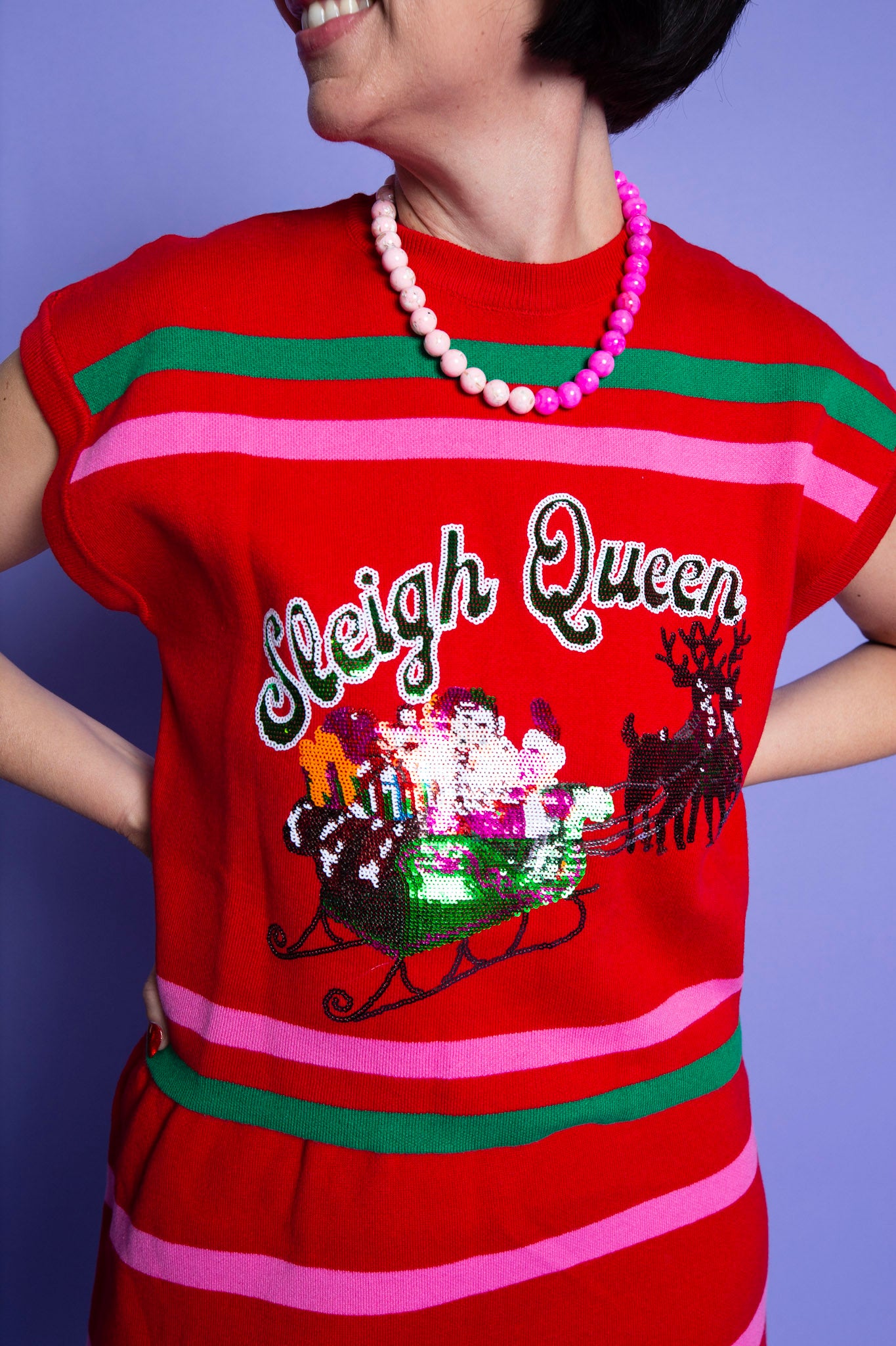 Queen of Sparkles | Sleigh Queen Top