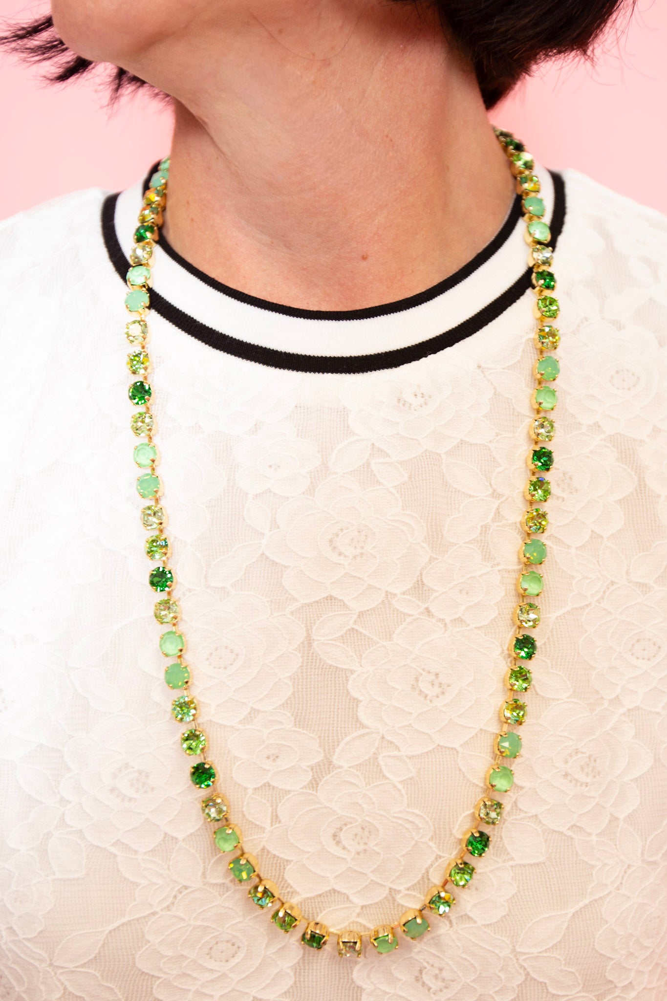Long Green Jewel Necklace