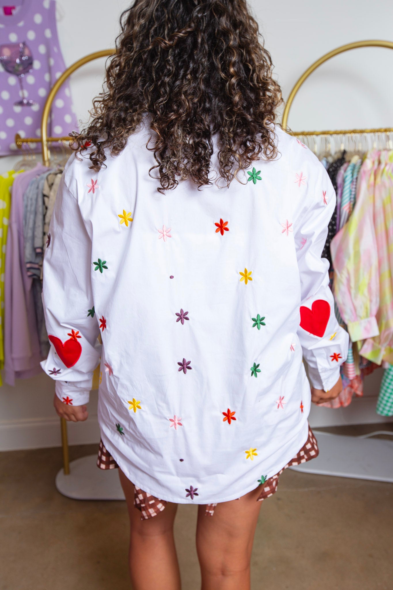 Chap and Graham | Heart Elbow Confetti Button Up