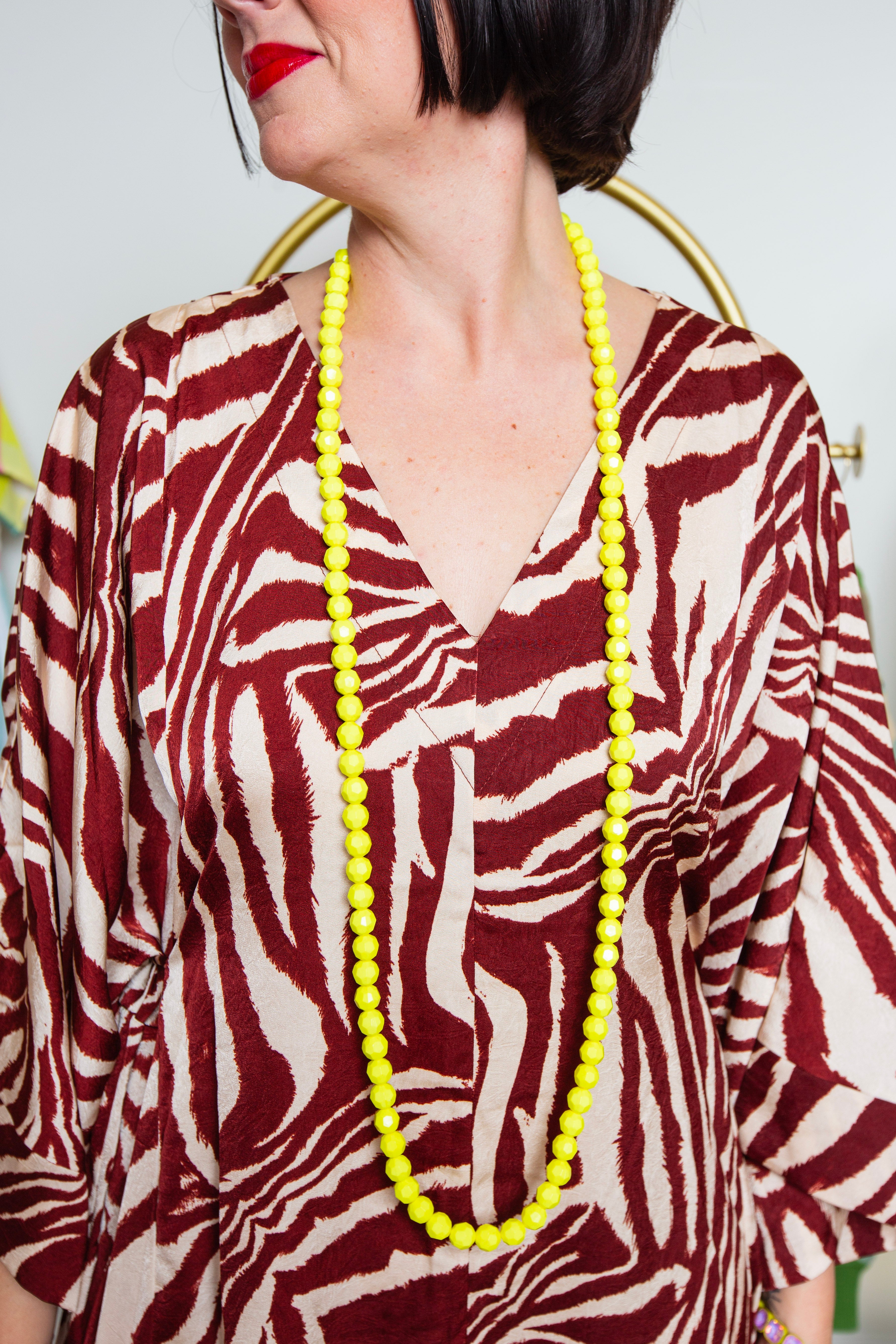 Layering Beauty 48" Beaded Necklace - Yellow