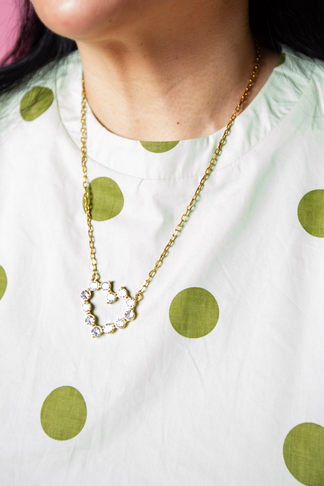 CHANSUTT PEARLS | Large Diamond Heart Necklace