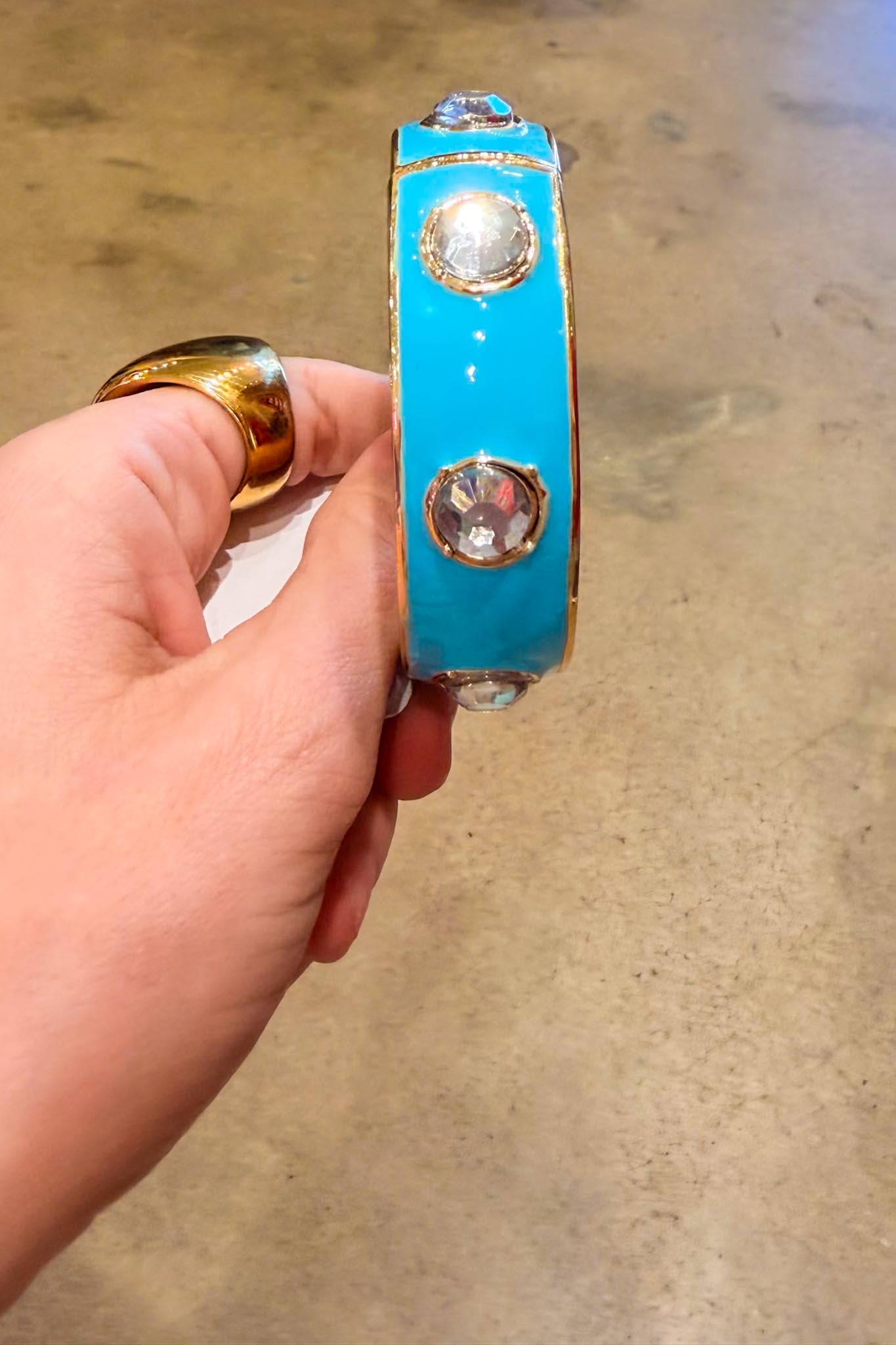 Large Enamel Hinged Bangles | Bling