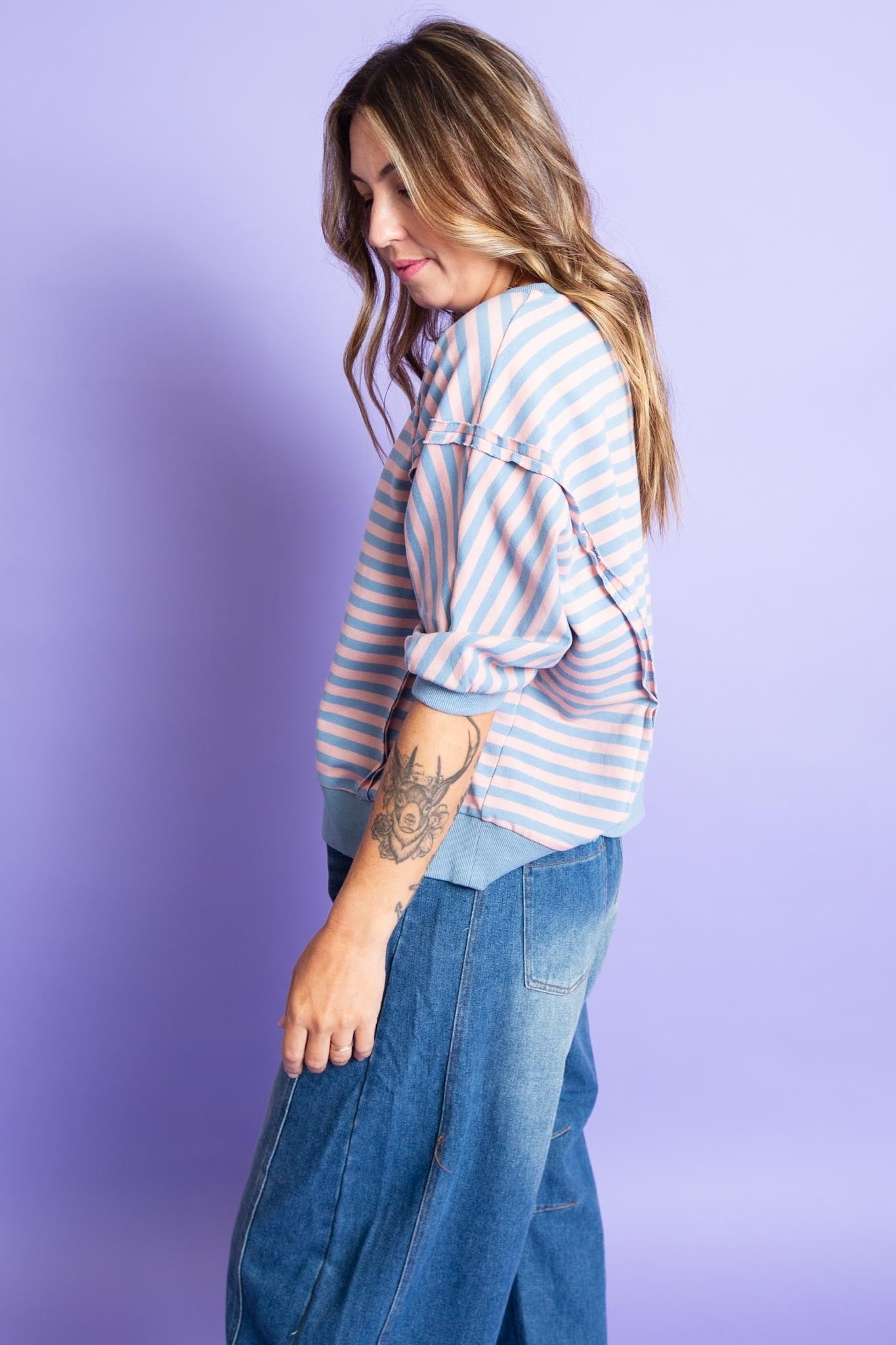 Blush & Blue Top | Reg & Plus