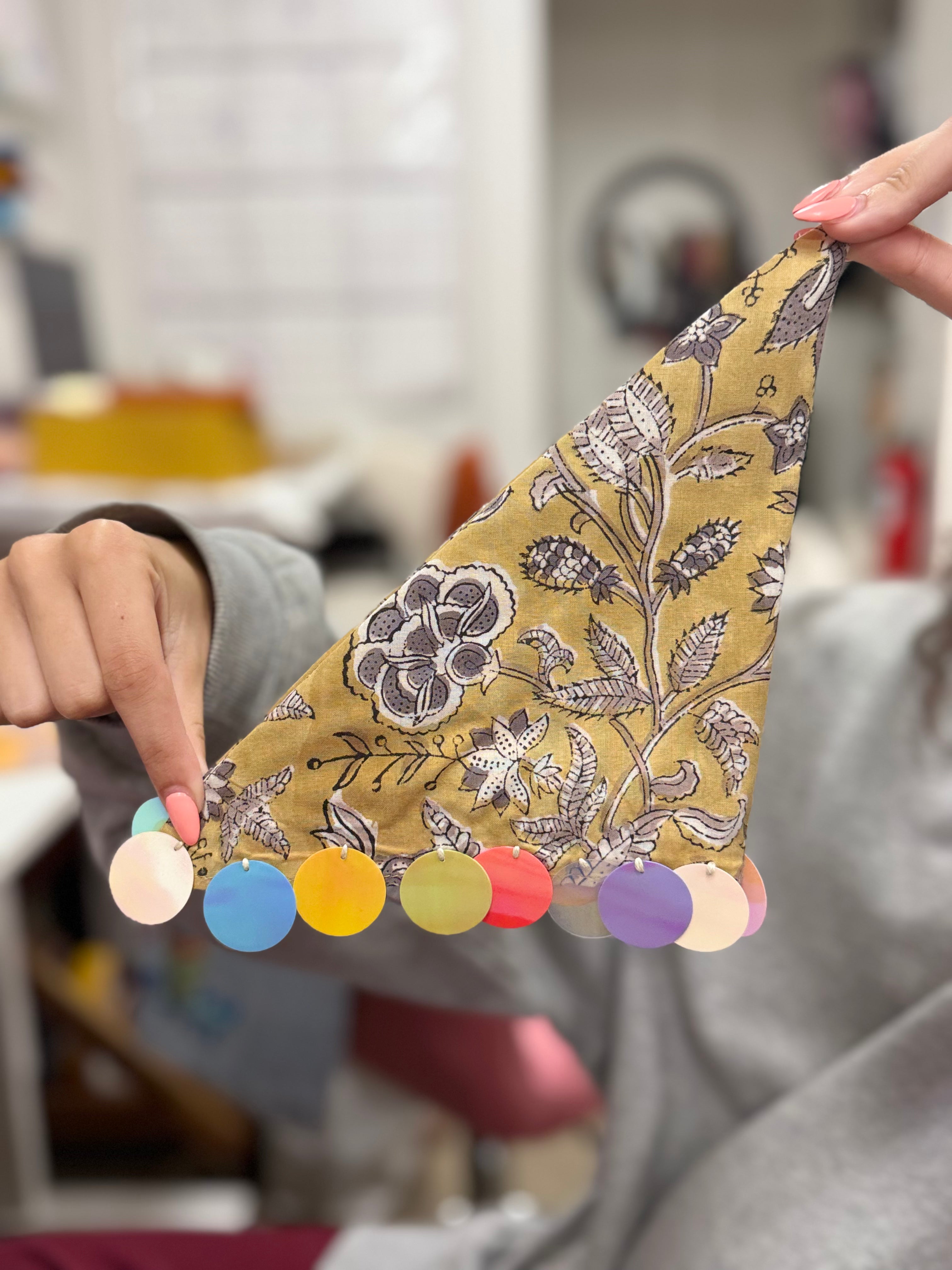 Natural Sequin Bandana