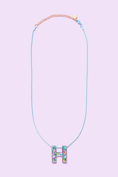 Taylor Elliott | Rainbow Confetti Letter Necklace