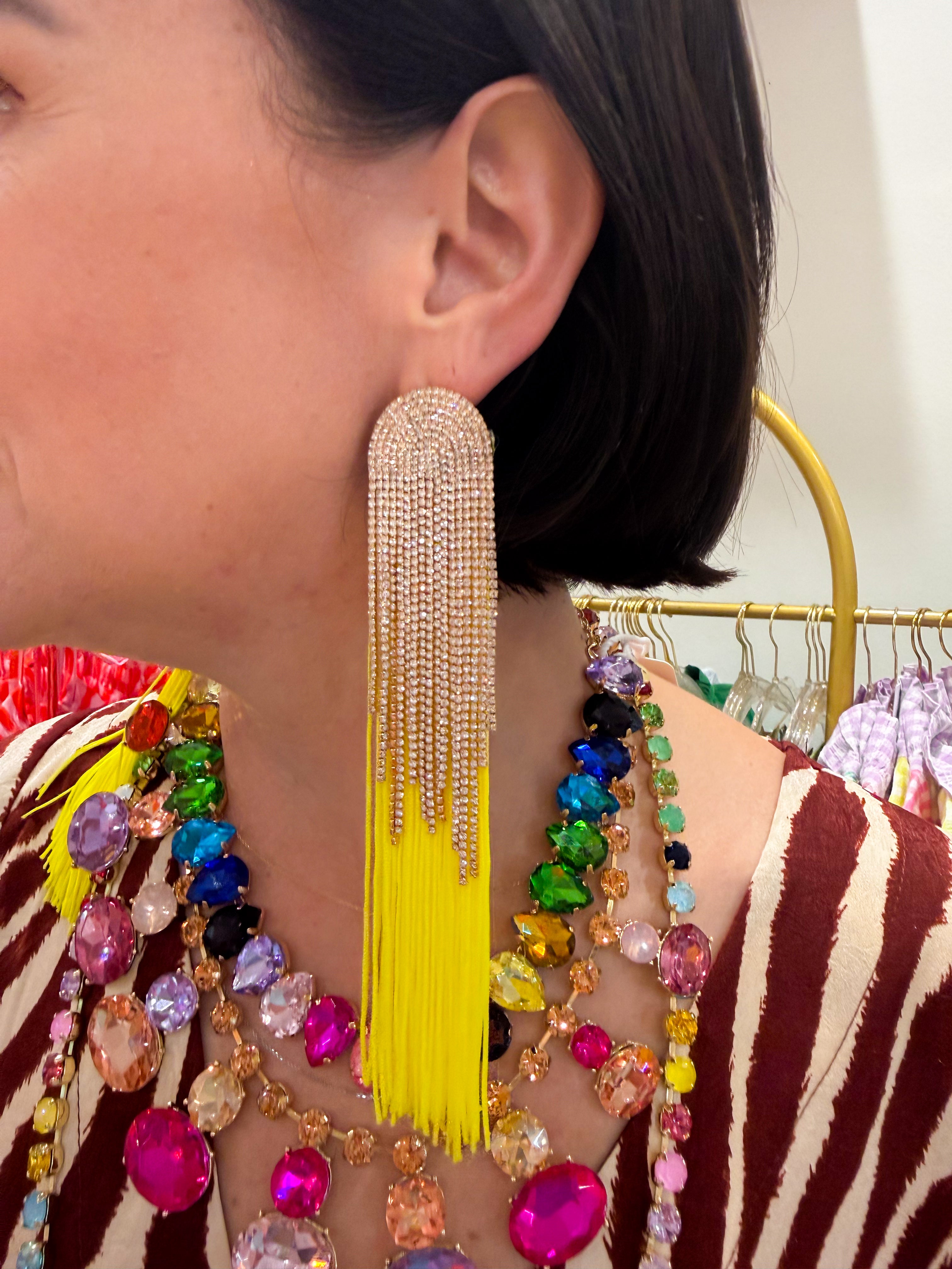 Yellow Dazzle Earrings