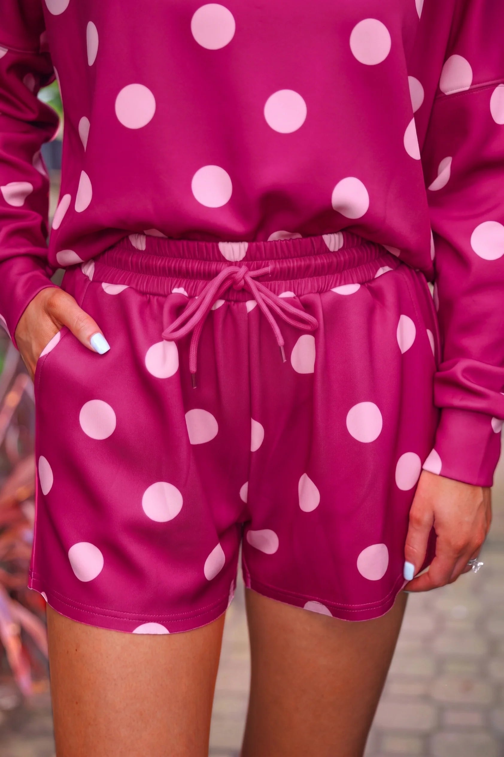 Luna Luxe Pullover Set Pink Polka Dot | Reg & Plus