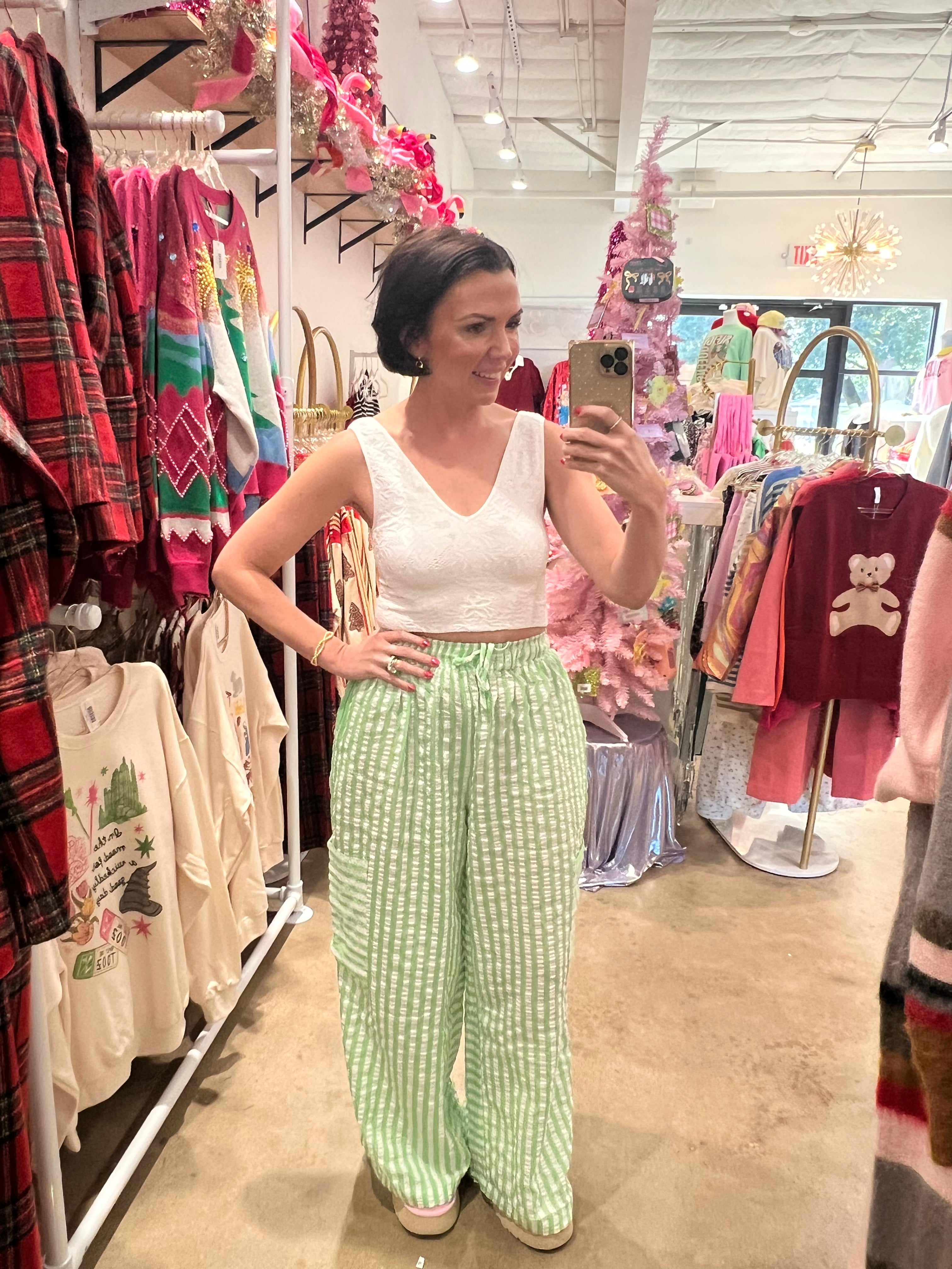 Lace V Neck Tank Top | White