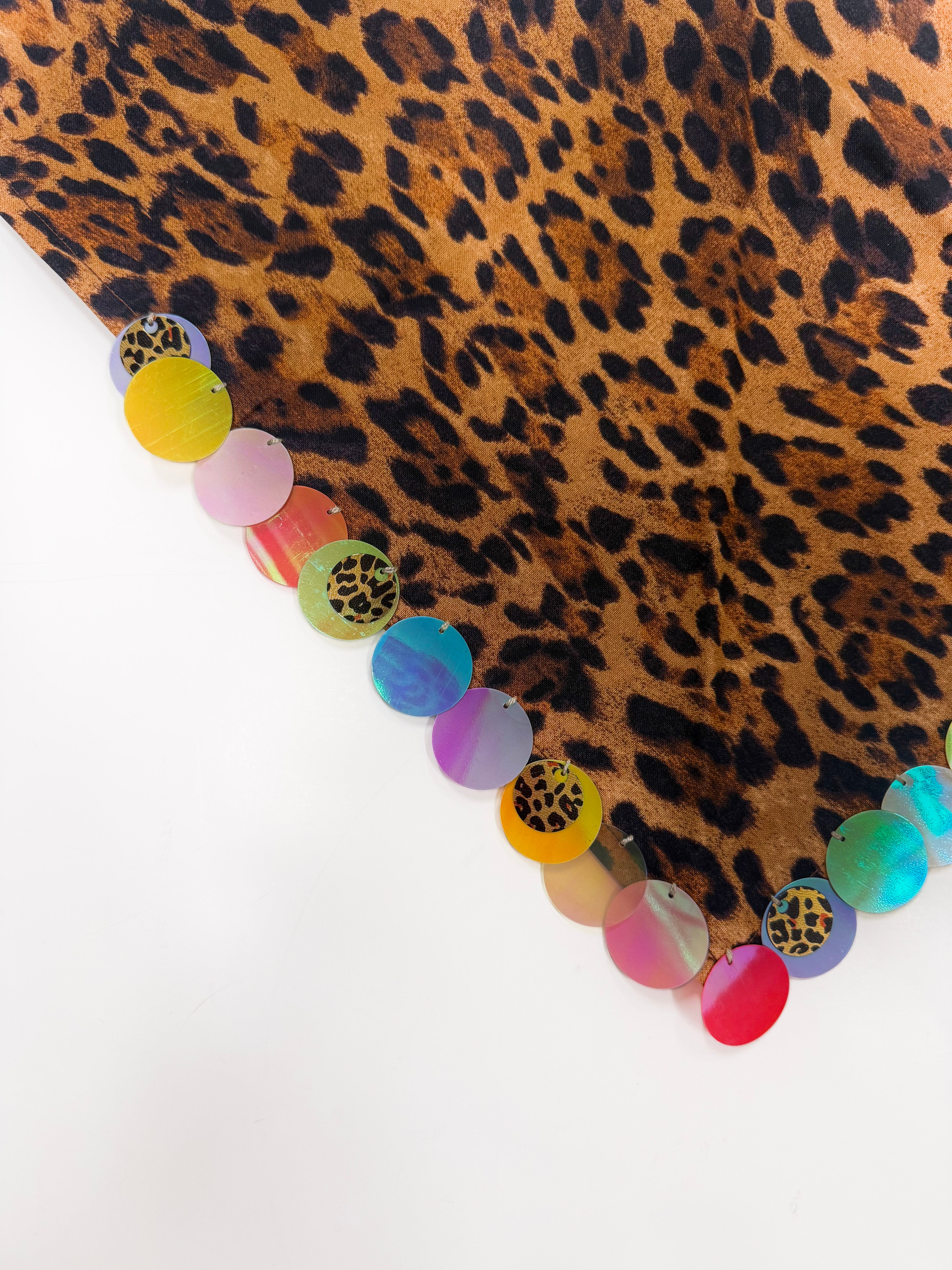 Cheetah Multi Sequin Bandana