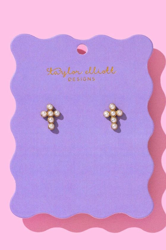 Taylor Elliott | Faith Cross Stud Earrings